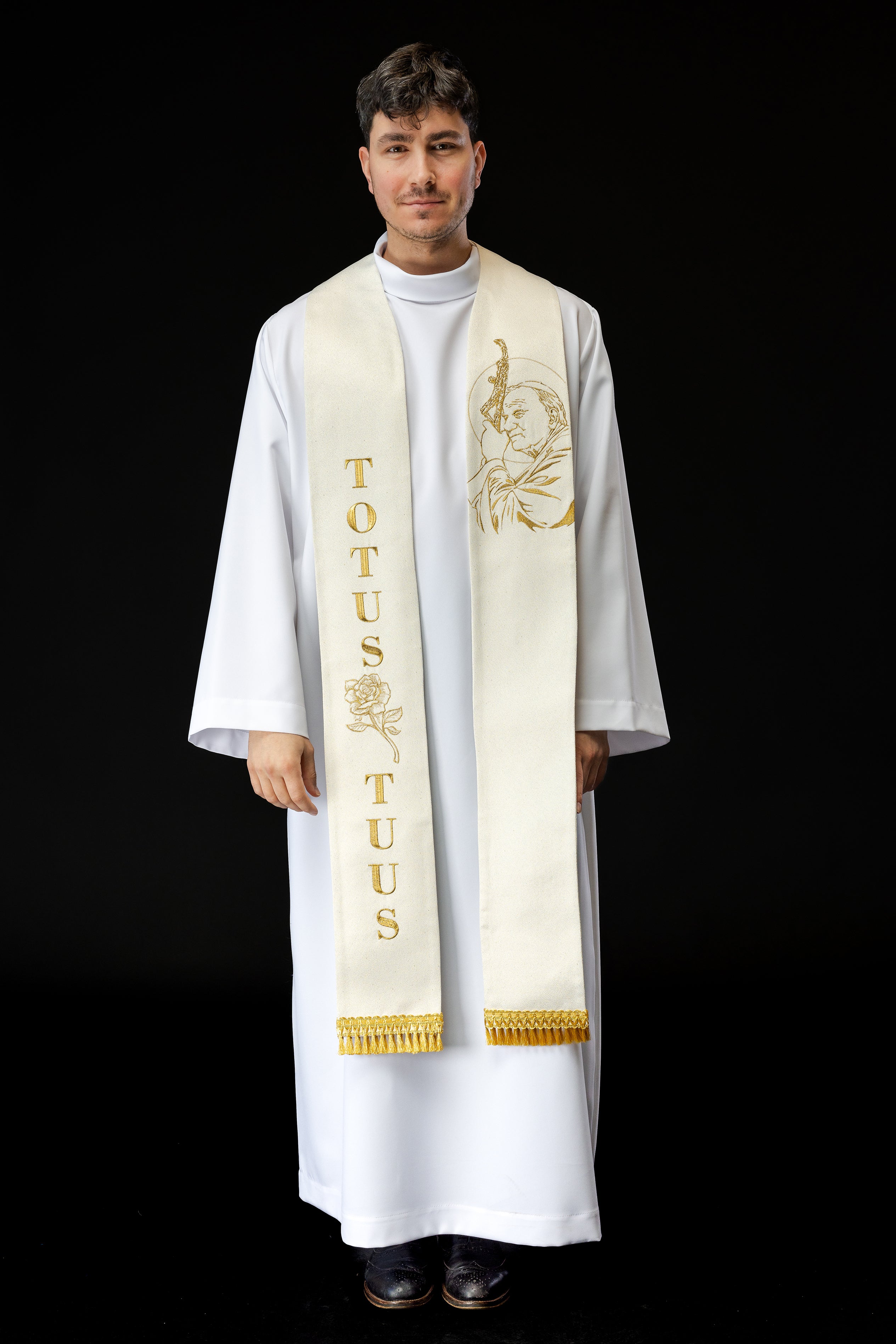 Embroidered stole John Paul II