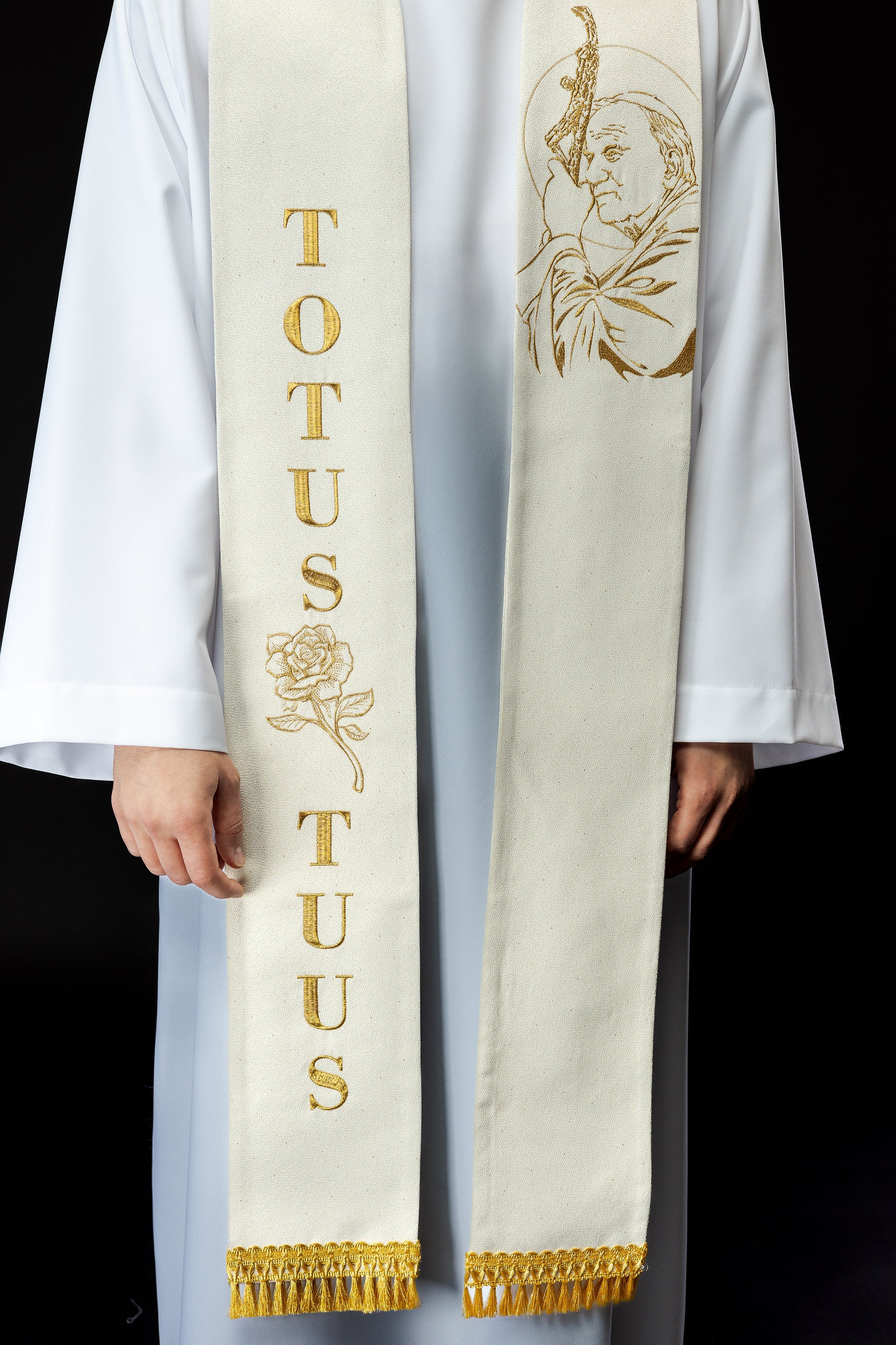 Embroidered stole John Paul II