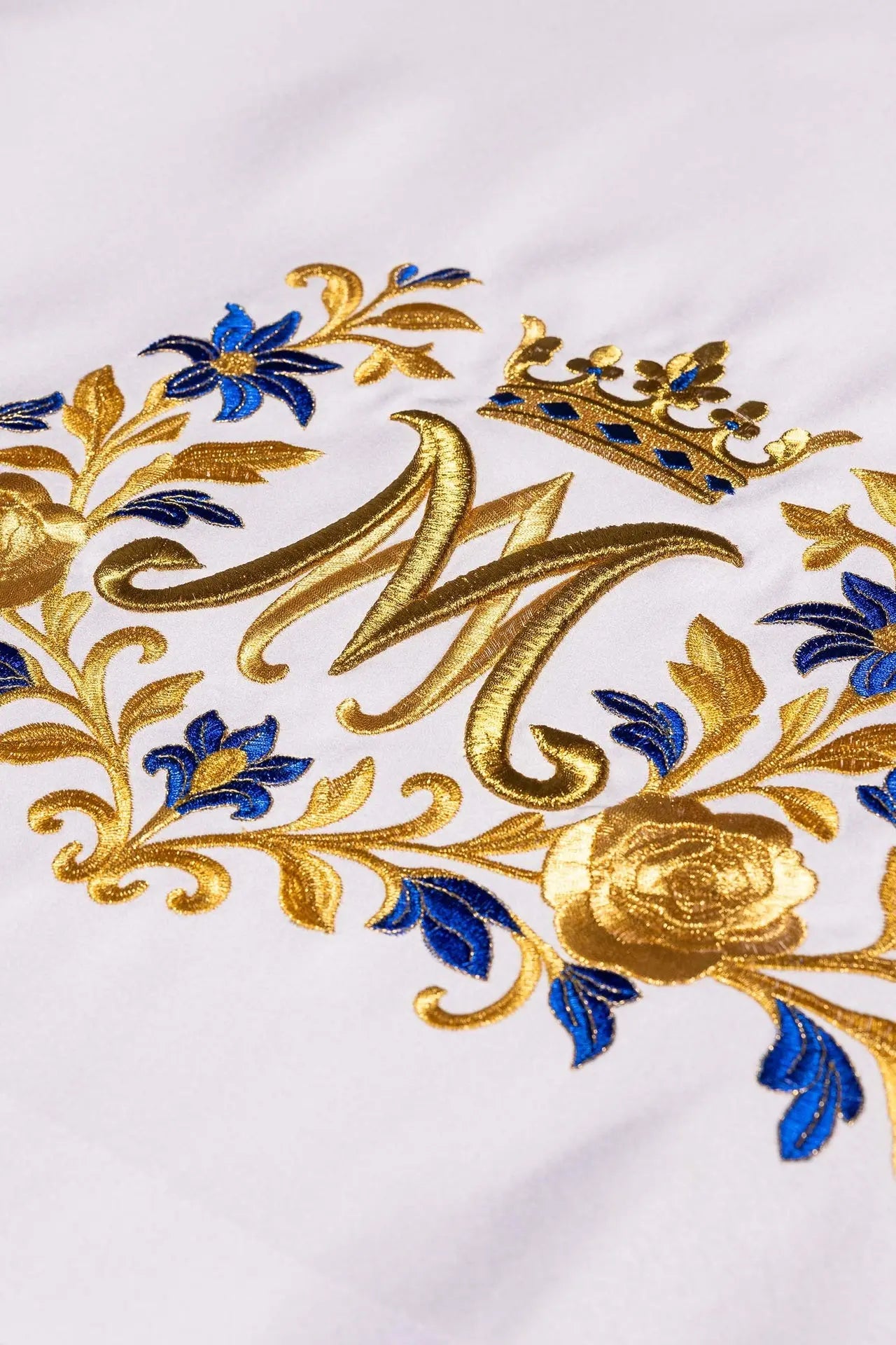 Altar Cloth with Marian Monogram Embroidery