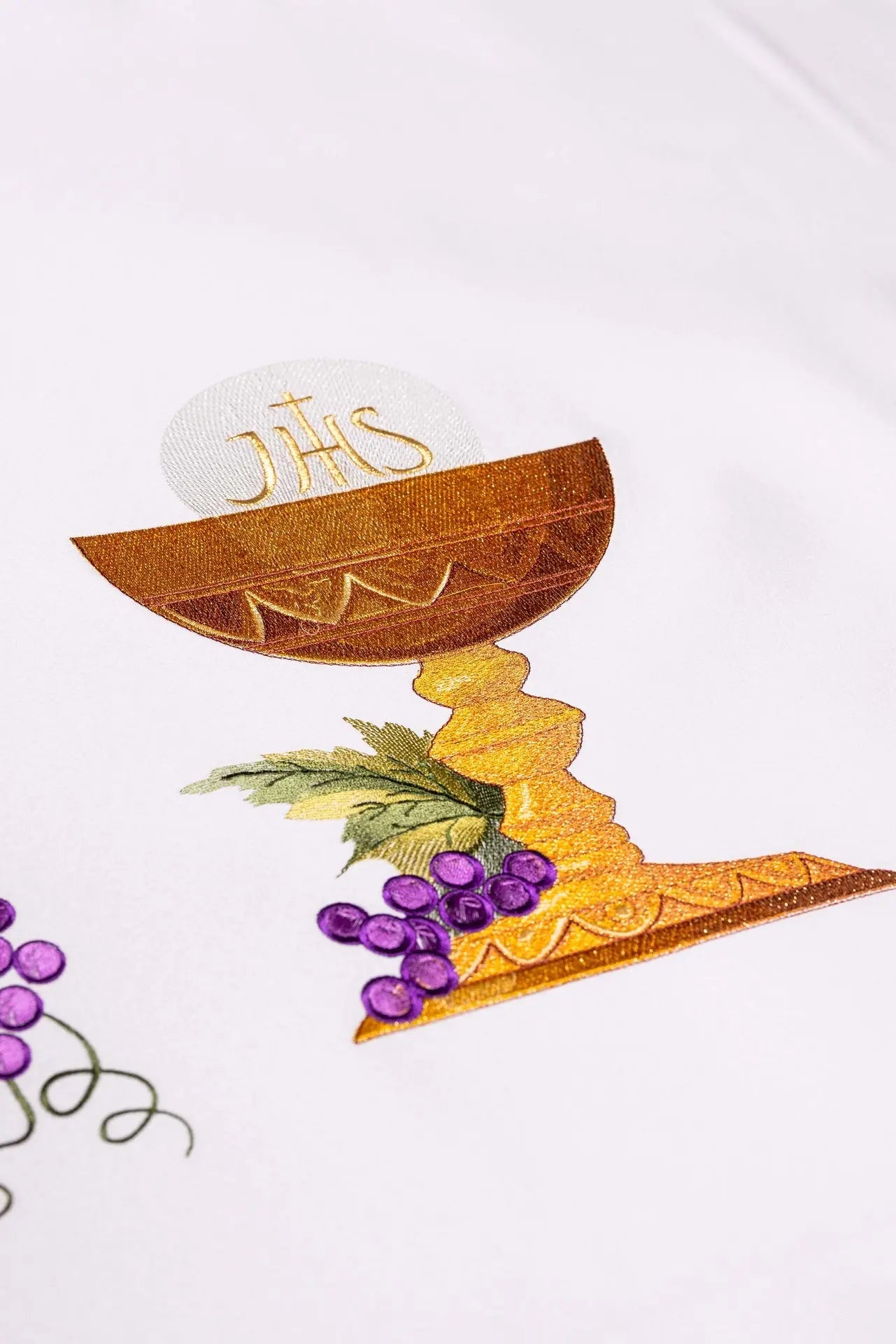 Altar Cloth with Eucharistic Chalice Embroidery