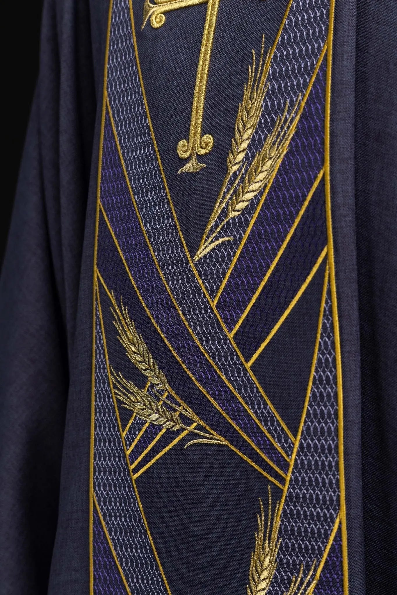 Purple Chasuble with Embroidered PAX Band
