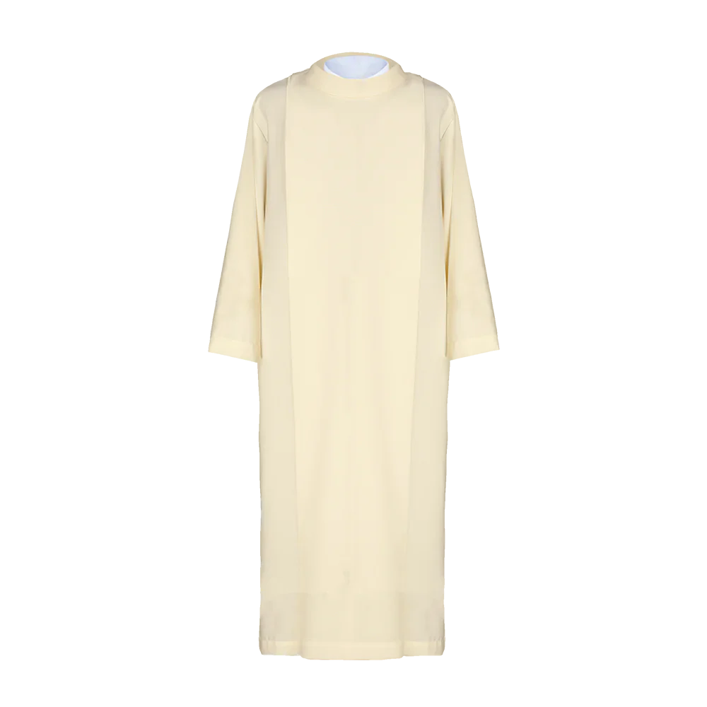 Smooth turtlenecked priest's robe Ecru