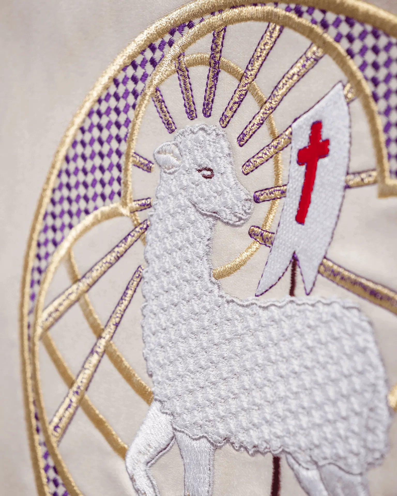 Embroidered baldachin