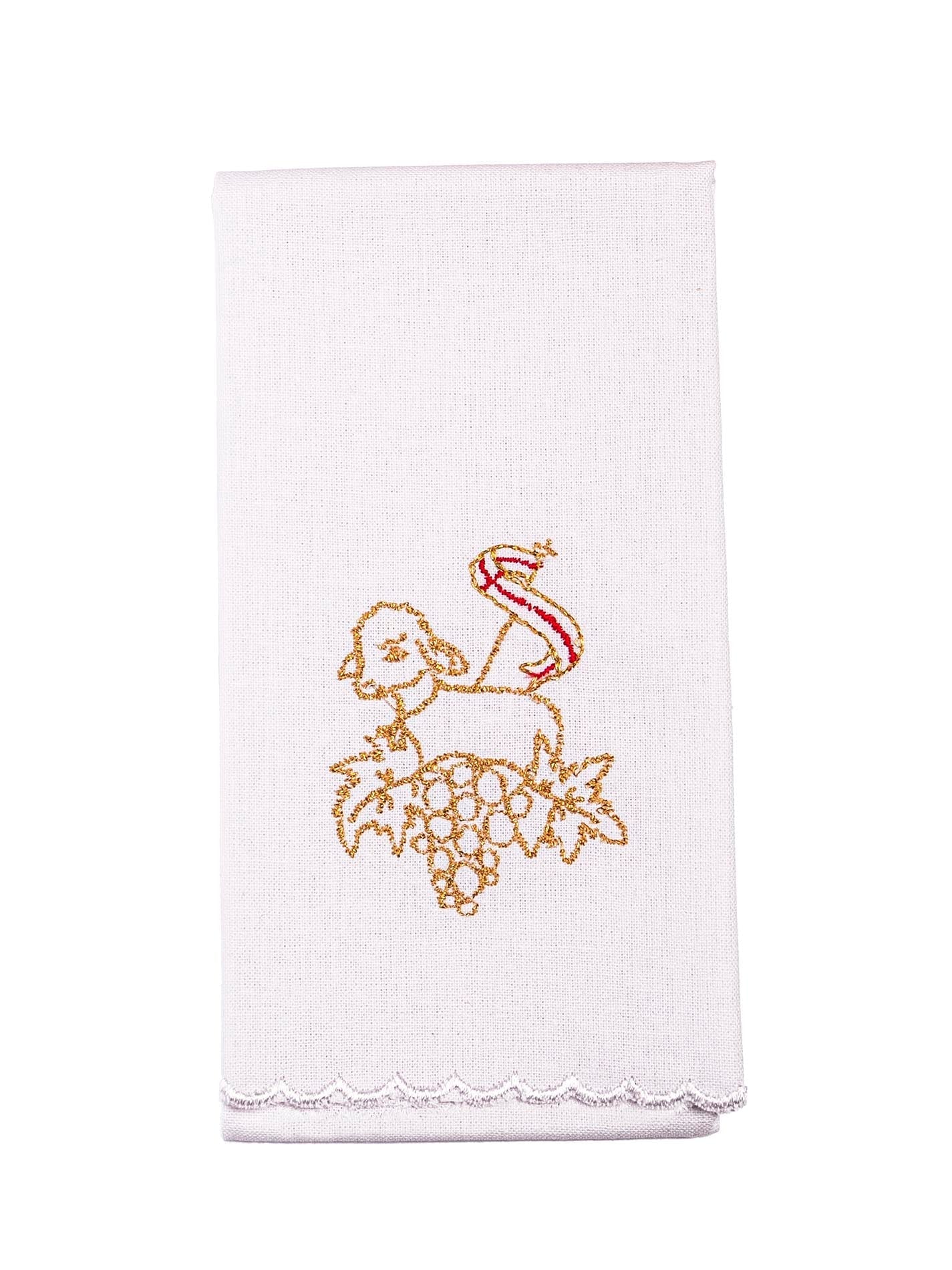 Embroidered chalice linen Easter Lamb