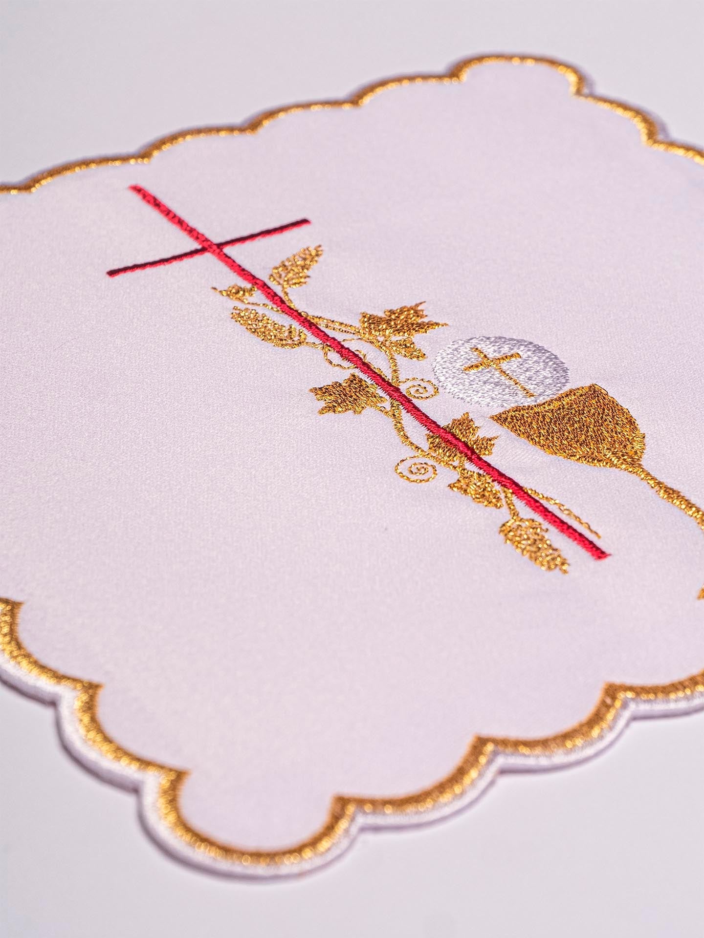 Eucharistic embroidered chalice linen