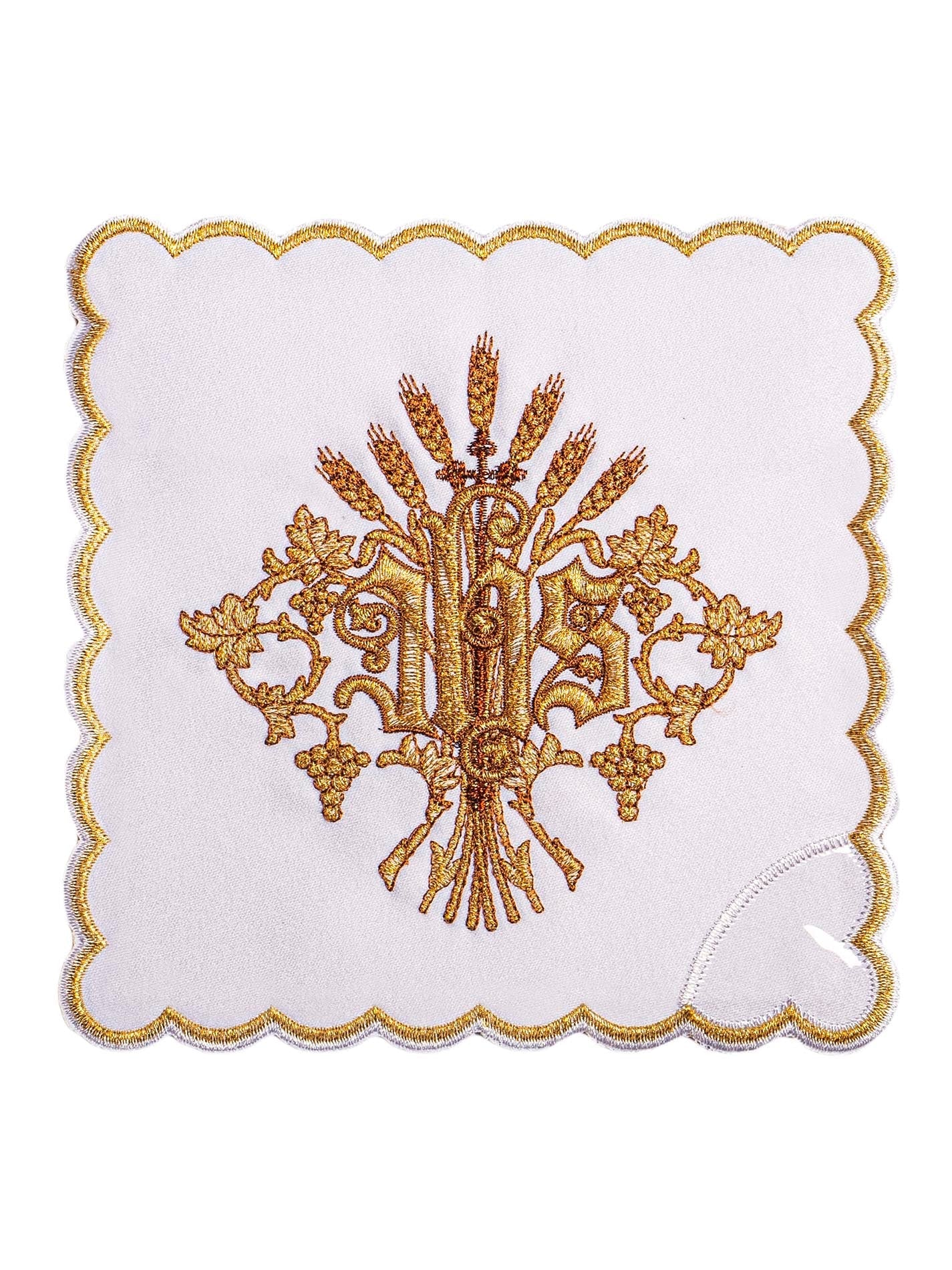 Chalice linen embroidered IHS with Ears