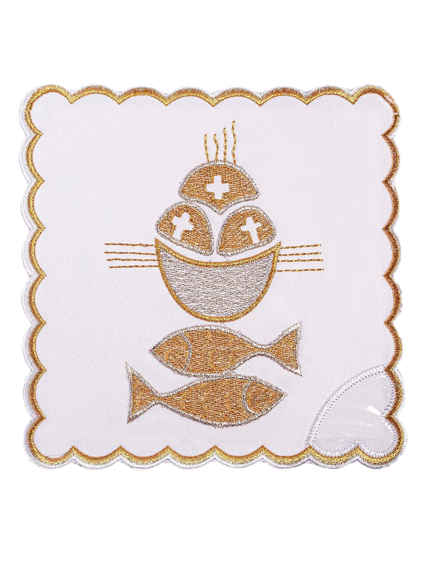 Embroidered cup linen Fish