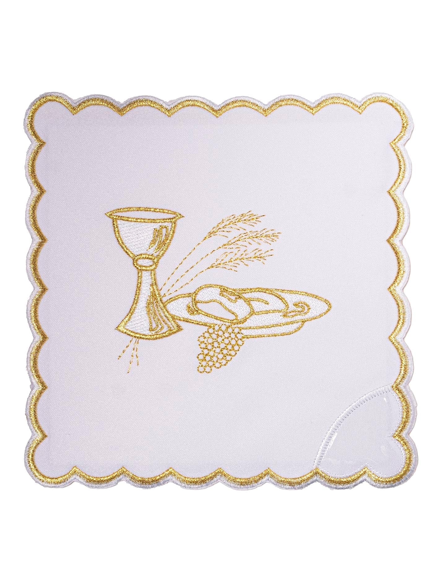 Chalice linen embroidered with Eucharistic motif