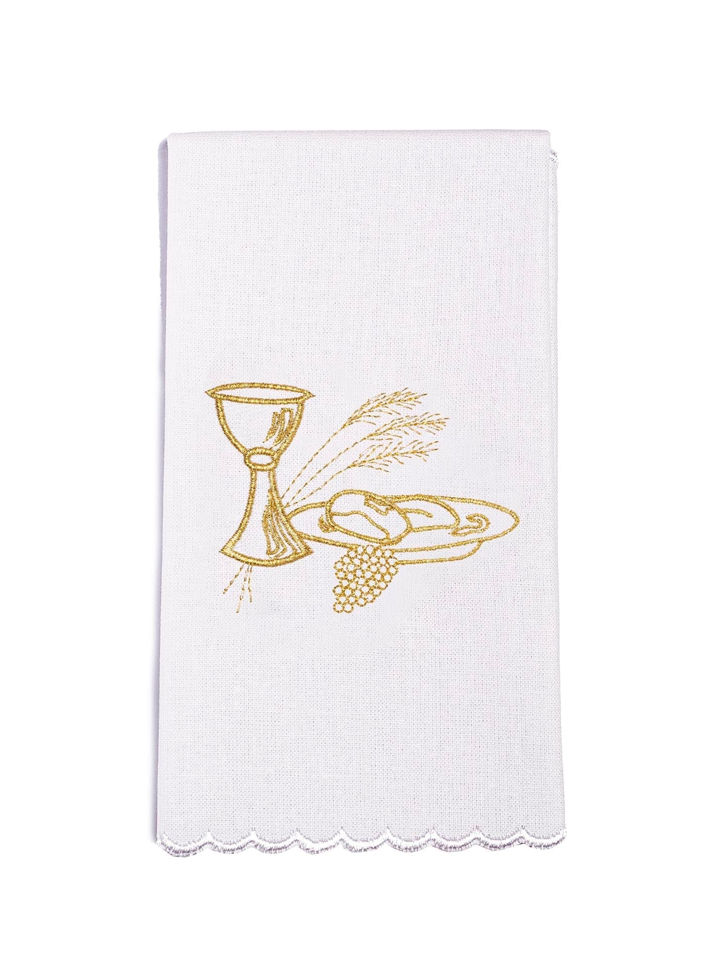 Chalice linen embroidered with Eucharistic motif