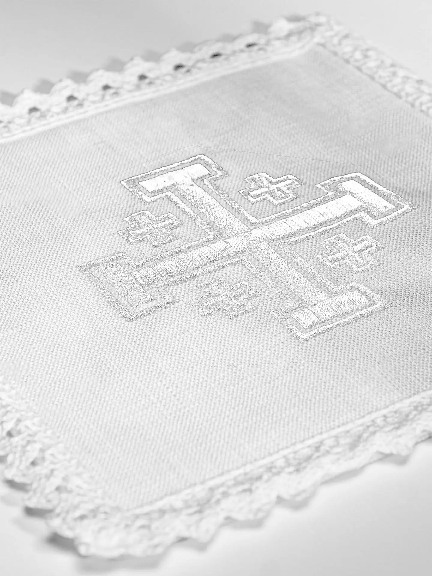 Linen chalice linen embroidered Jerusalem cross