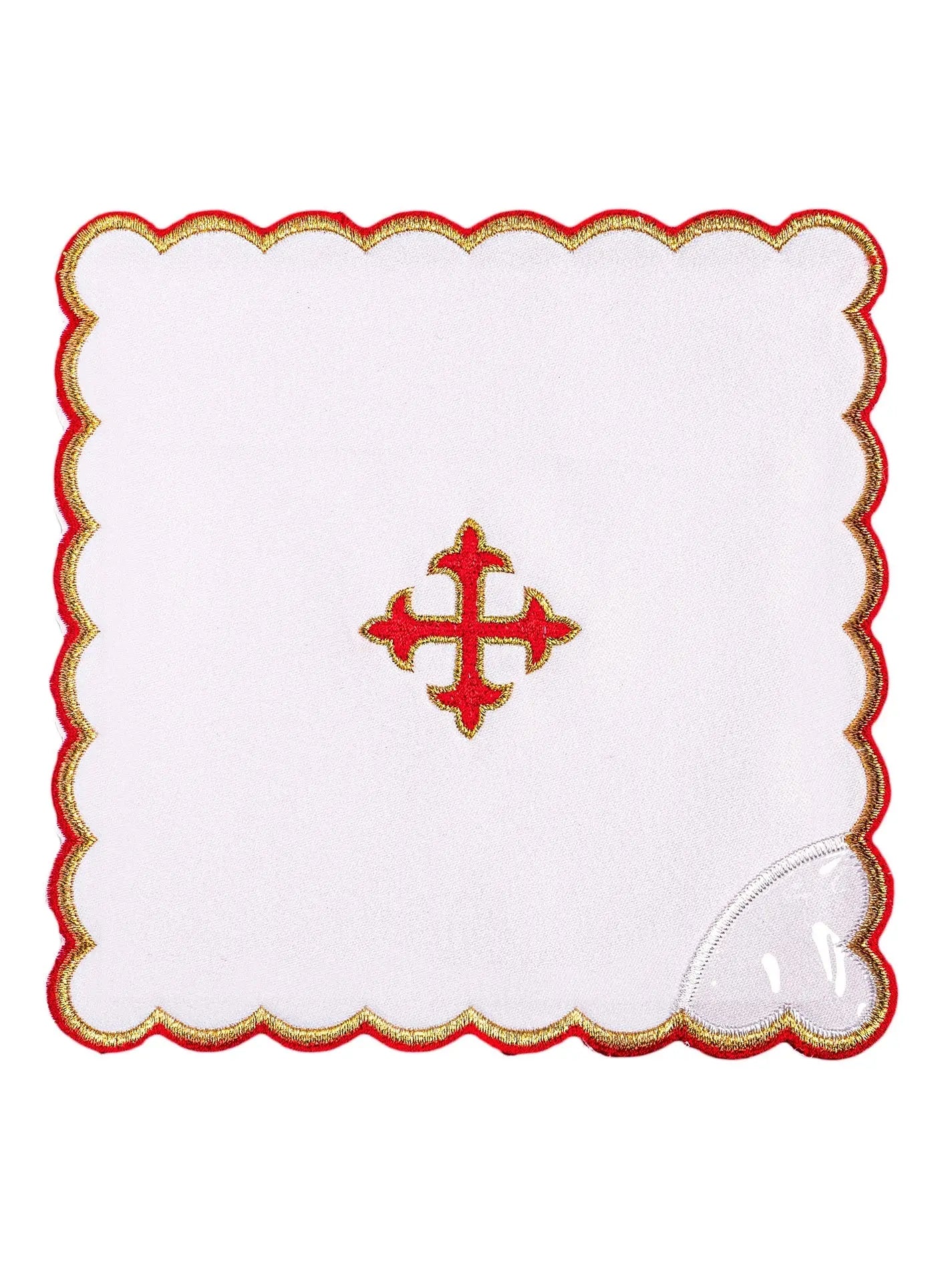 Chalice linen with red embroidery