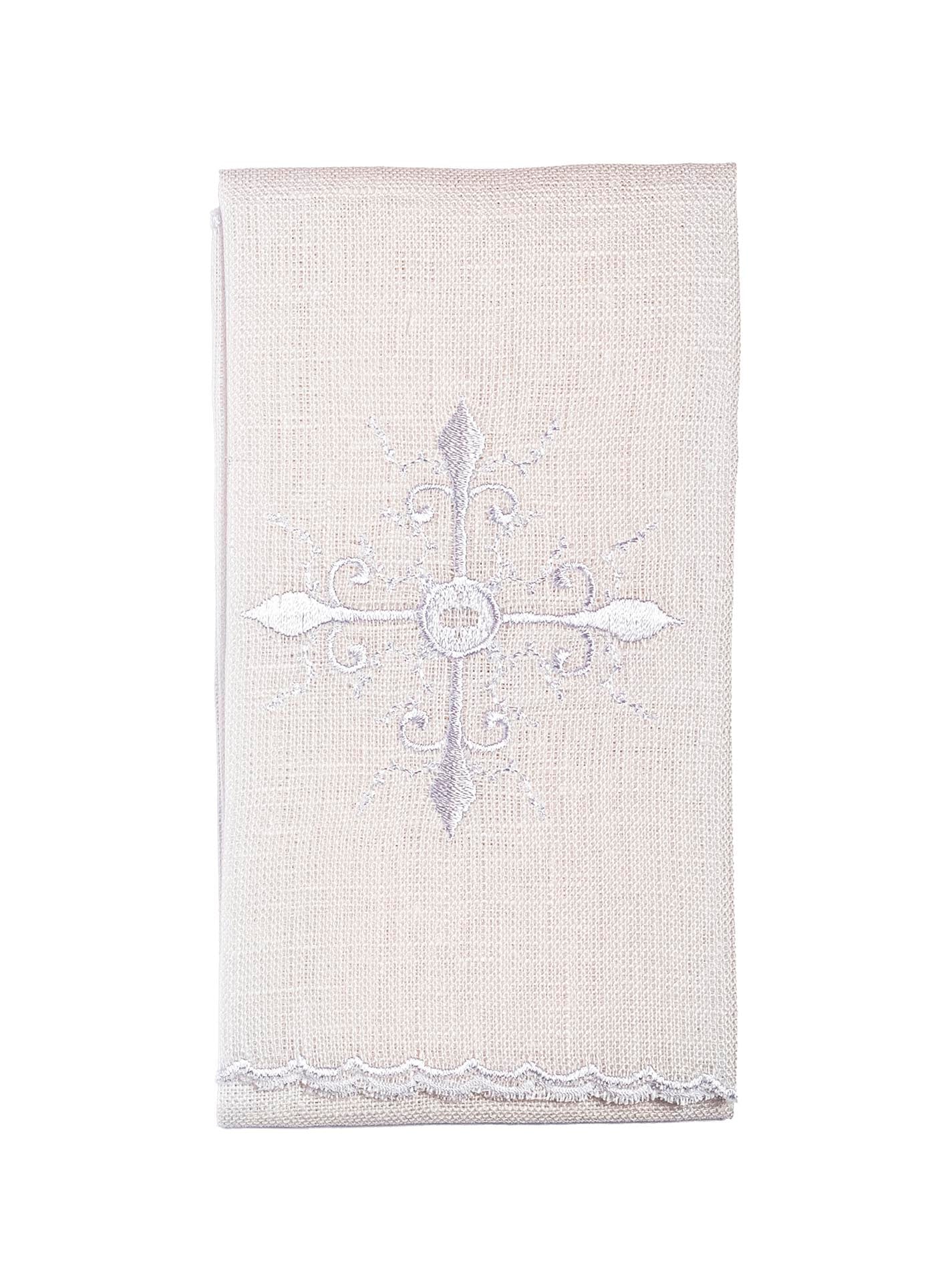 Chalice linen with delicate cross embroidery