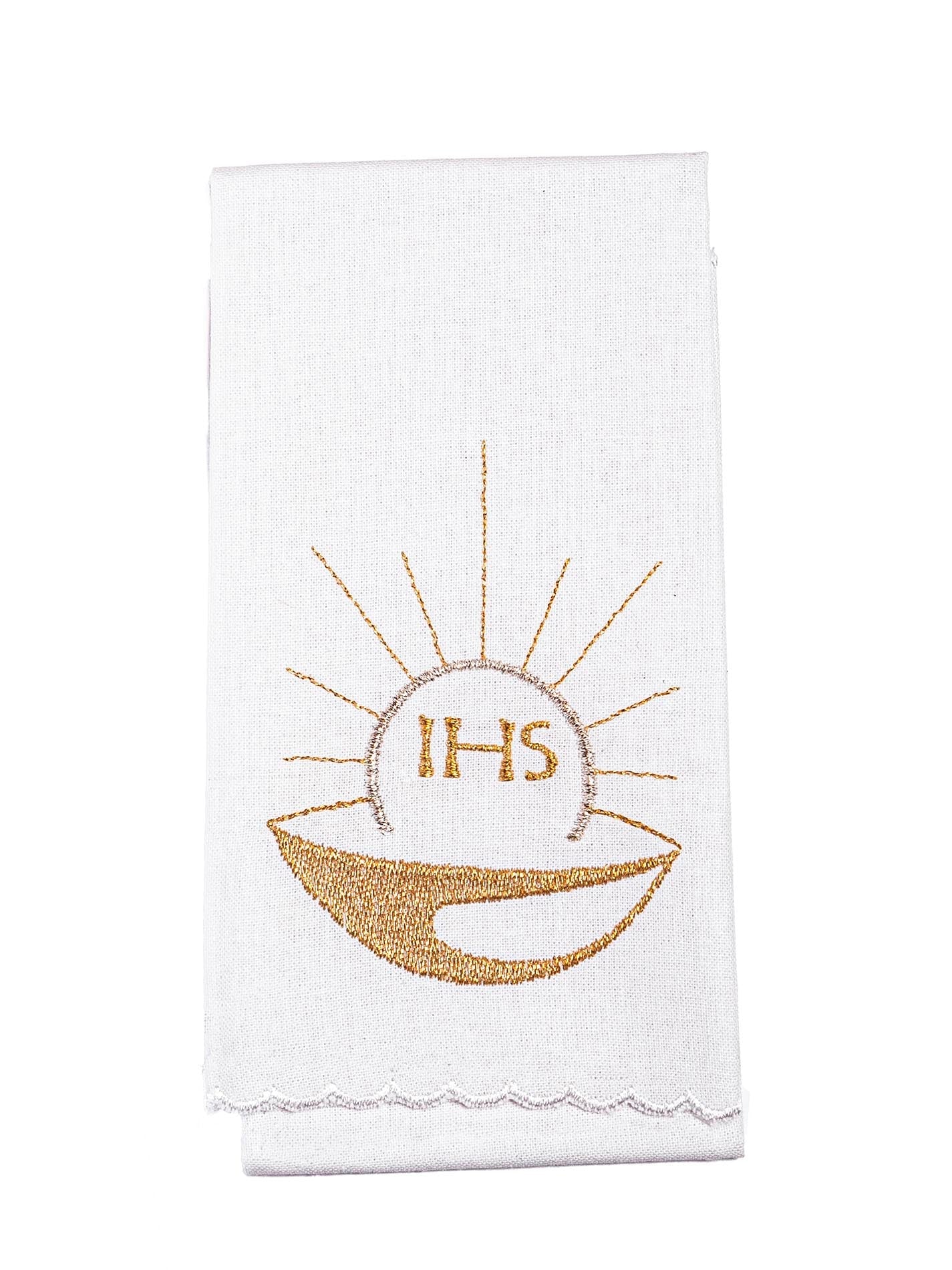 Chalice linen with embroidery of the Eucharistic chalice