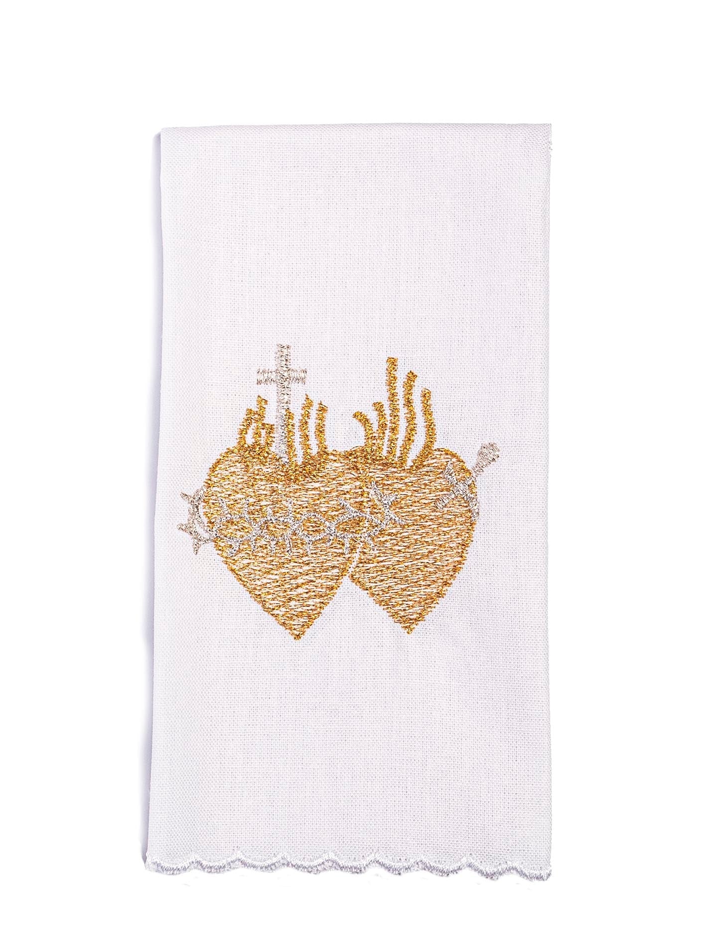 Chalice linen with heart symbol in crown of thorns