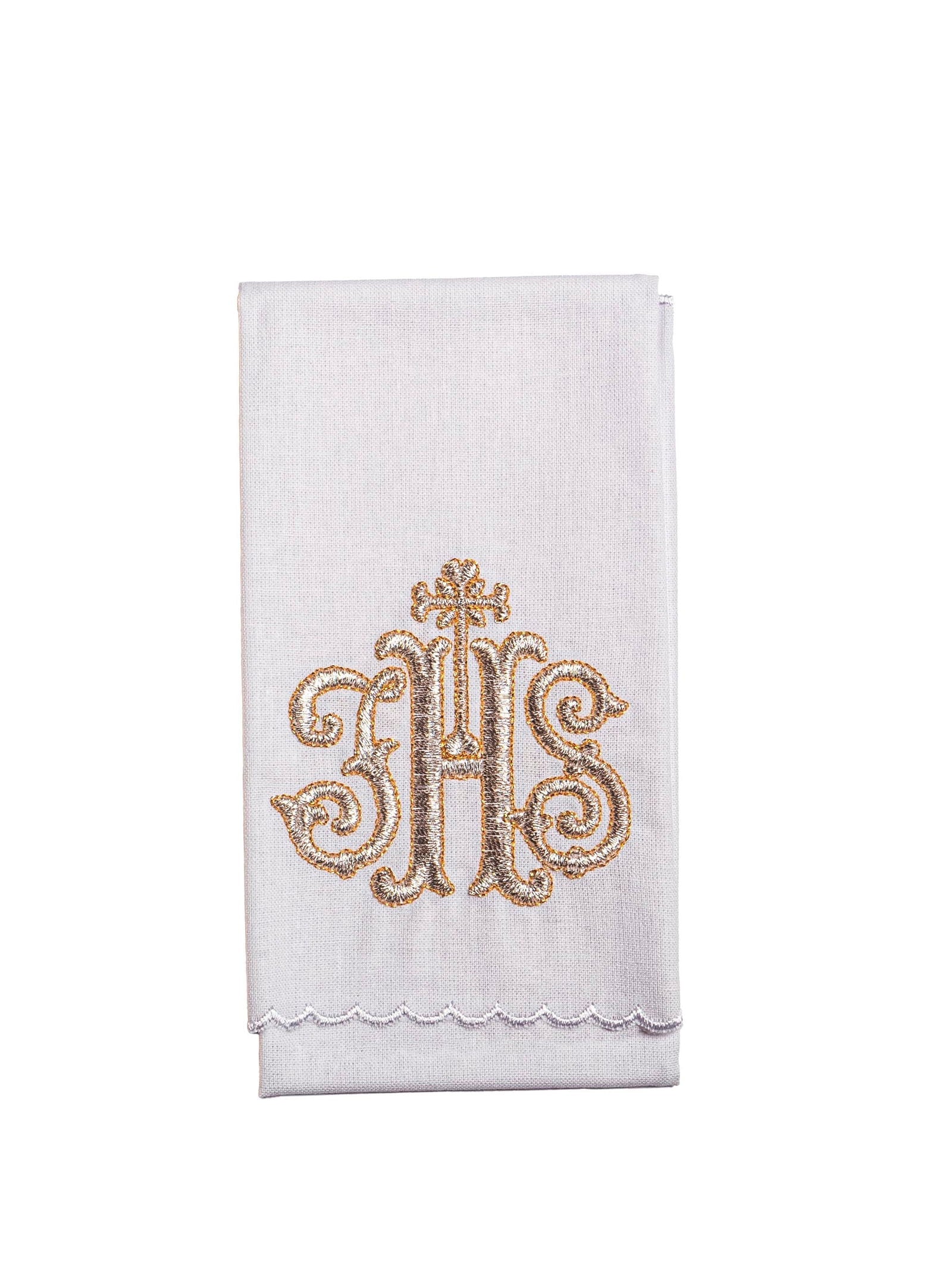 Chalice linen with gold IHS embroidery