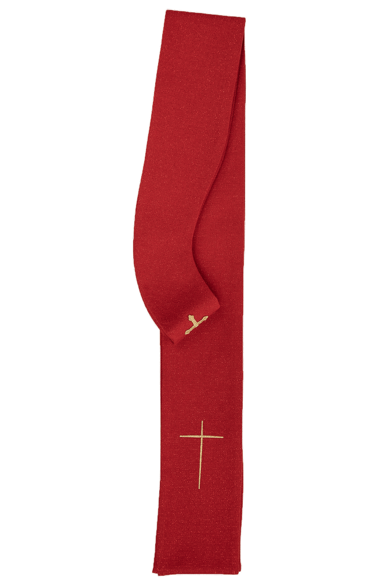 Red chasuble richly embroidered with stones