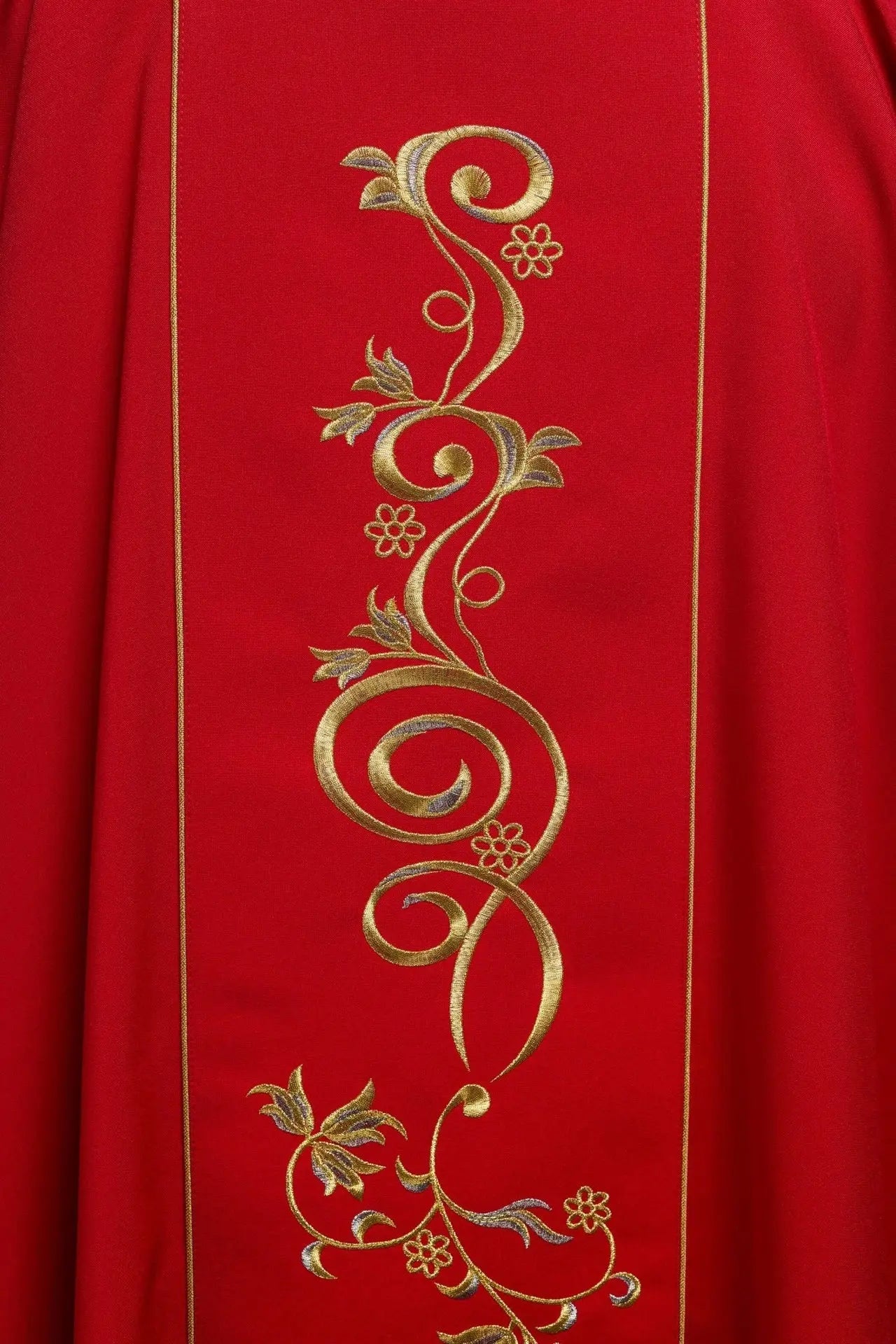 Red Dalmatic with Embroidered IHS Band
