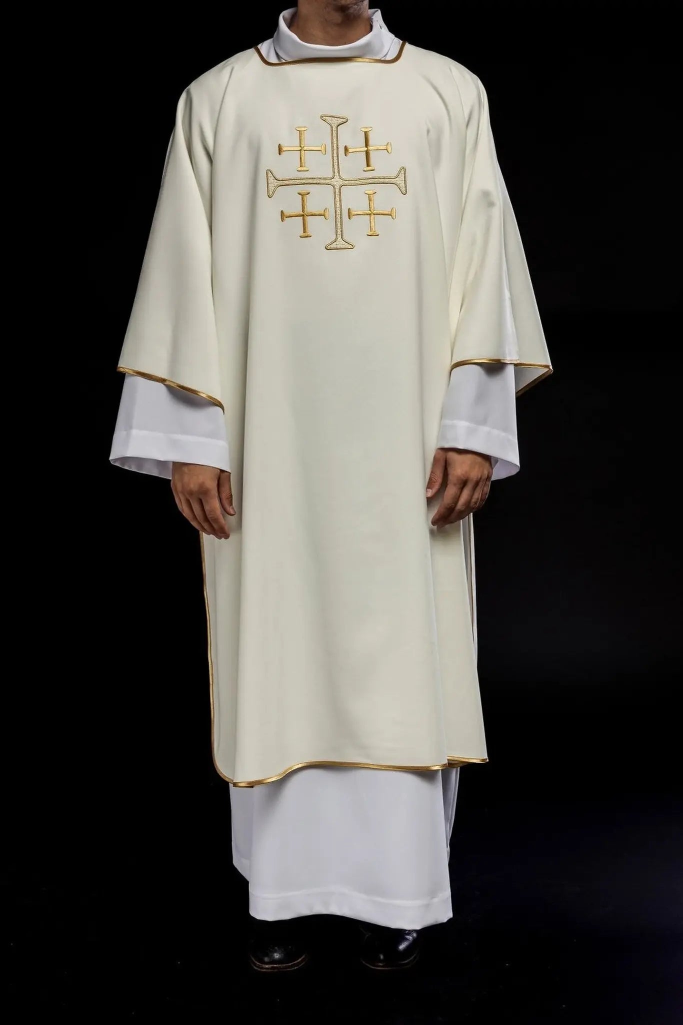 Dalmatia with embroidered gold ecru crosses