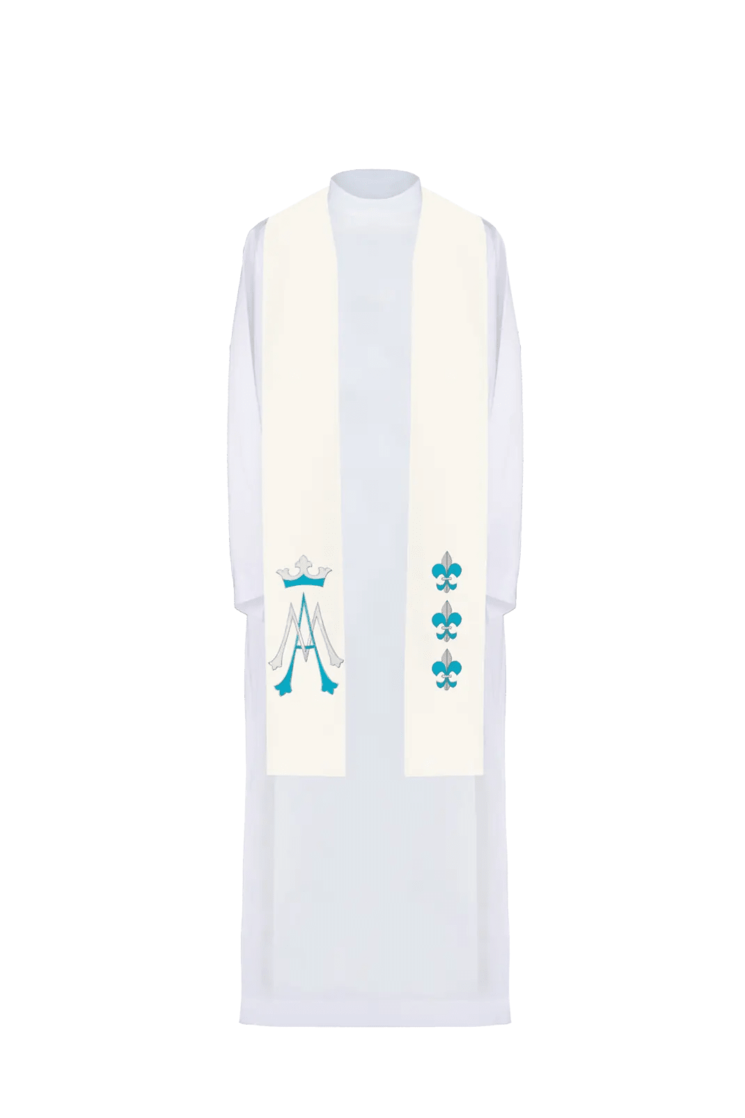 Embroidered stole of the Virgin Mary - HAFTINA ATELIER