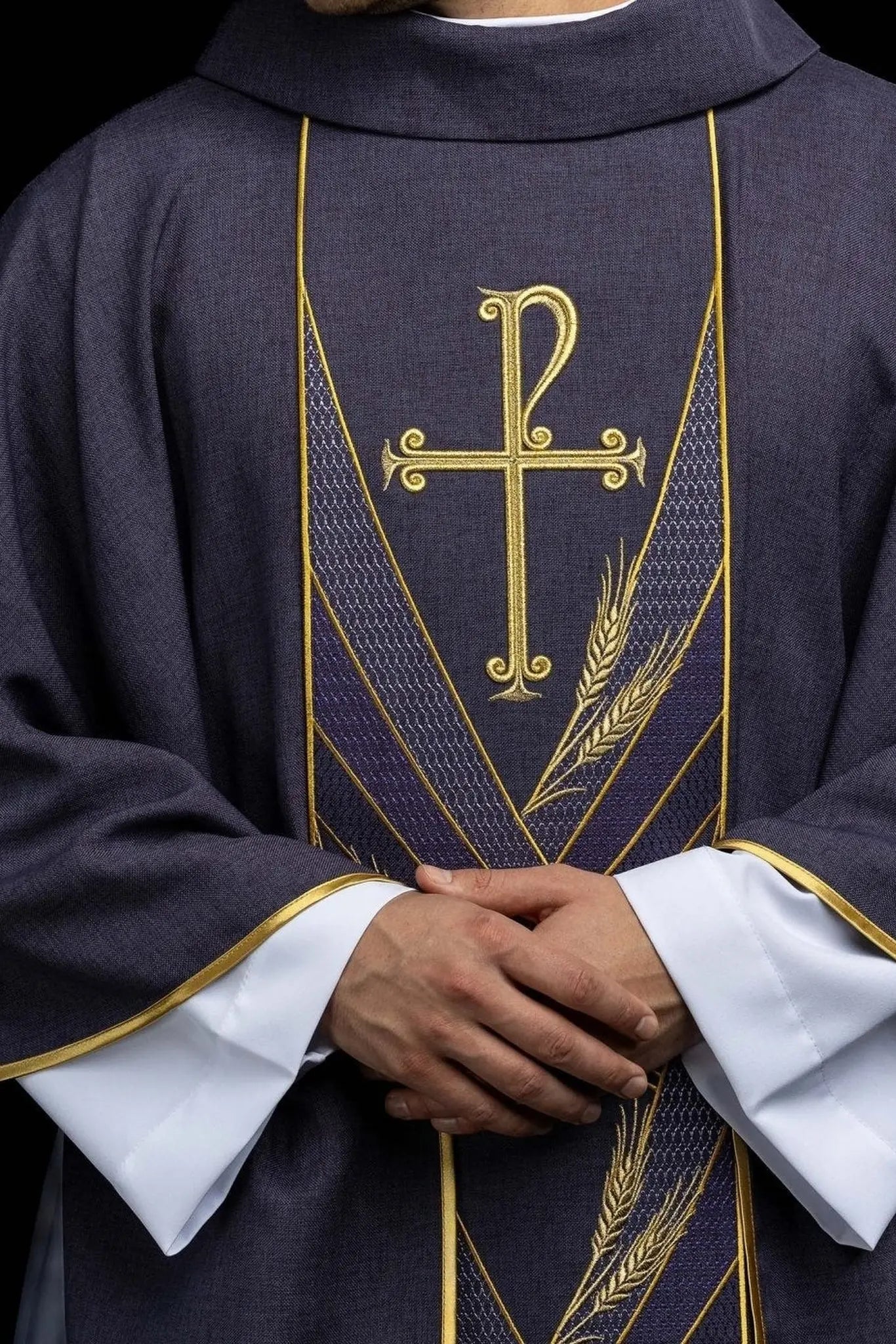 Purple Chasuble with Embroidered PAX Band