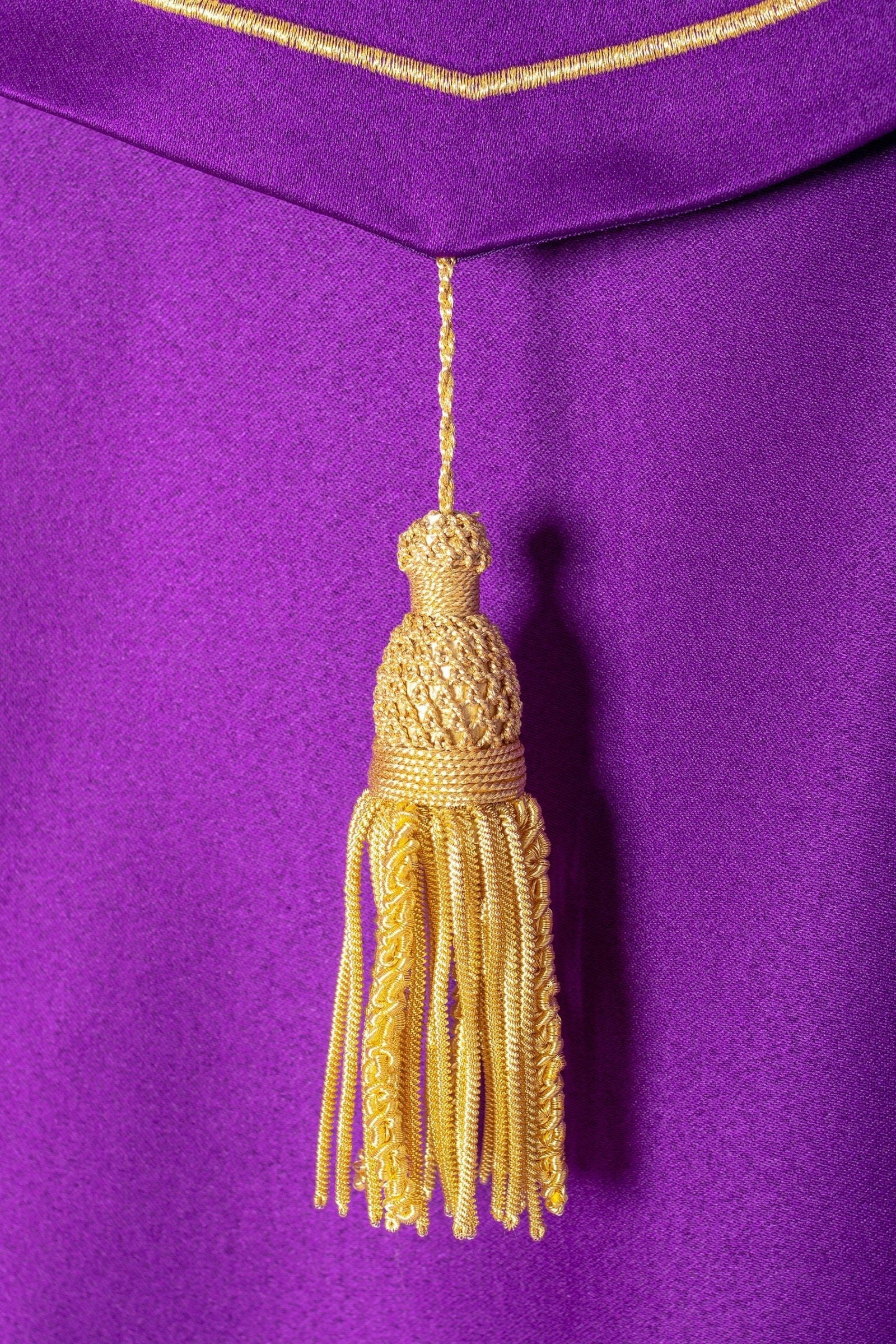 Purple liturgical chapel with gold IHS monogram