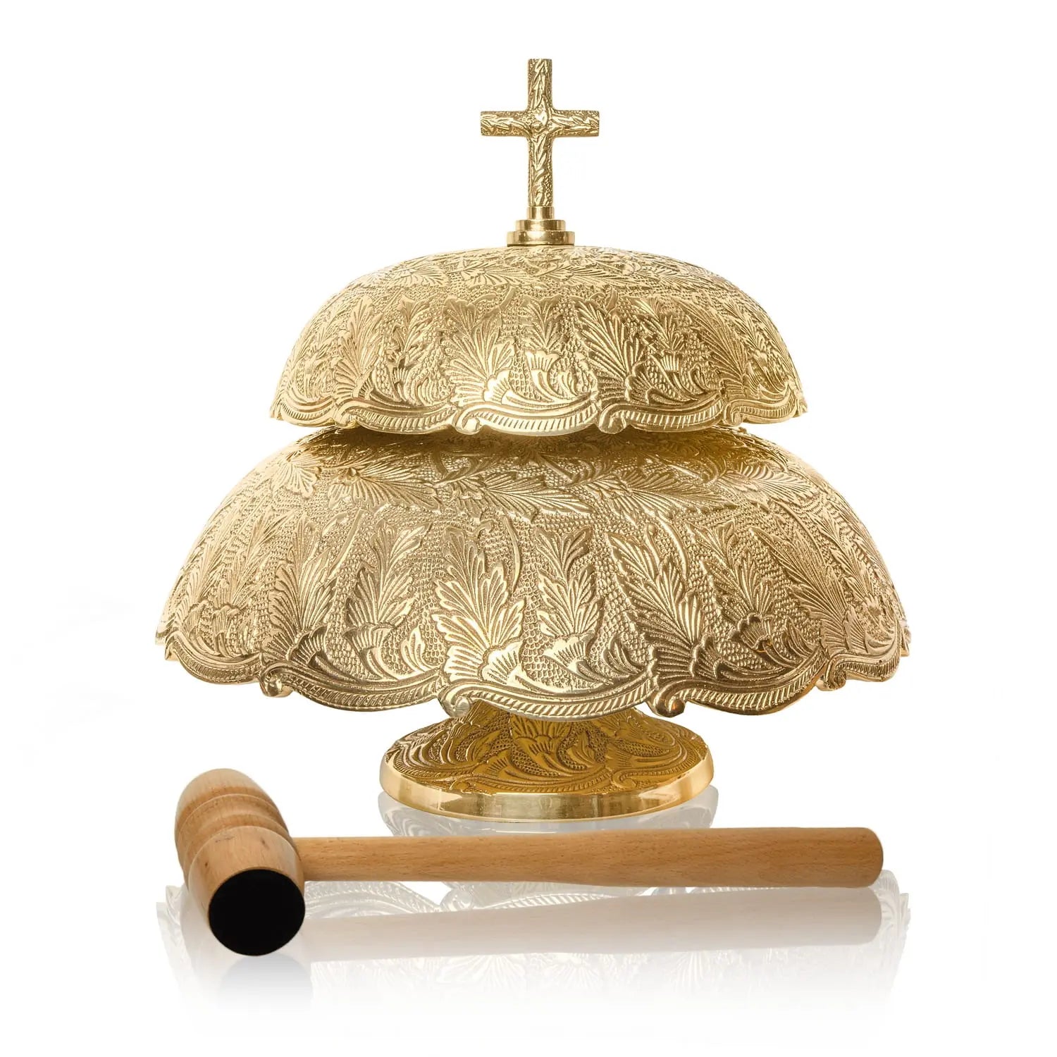 Brass Liturgical Gong with Wooden Mallet