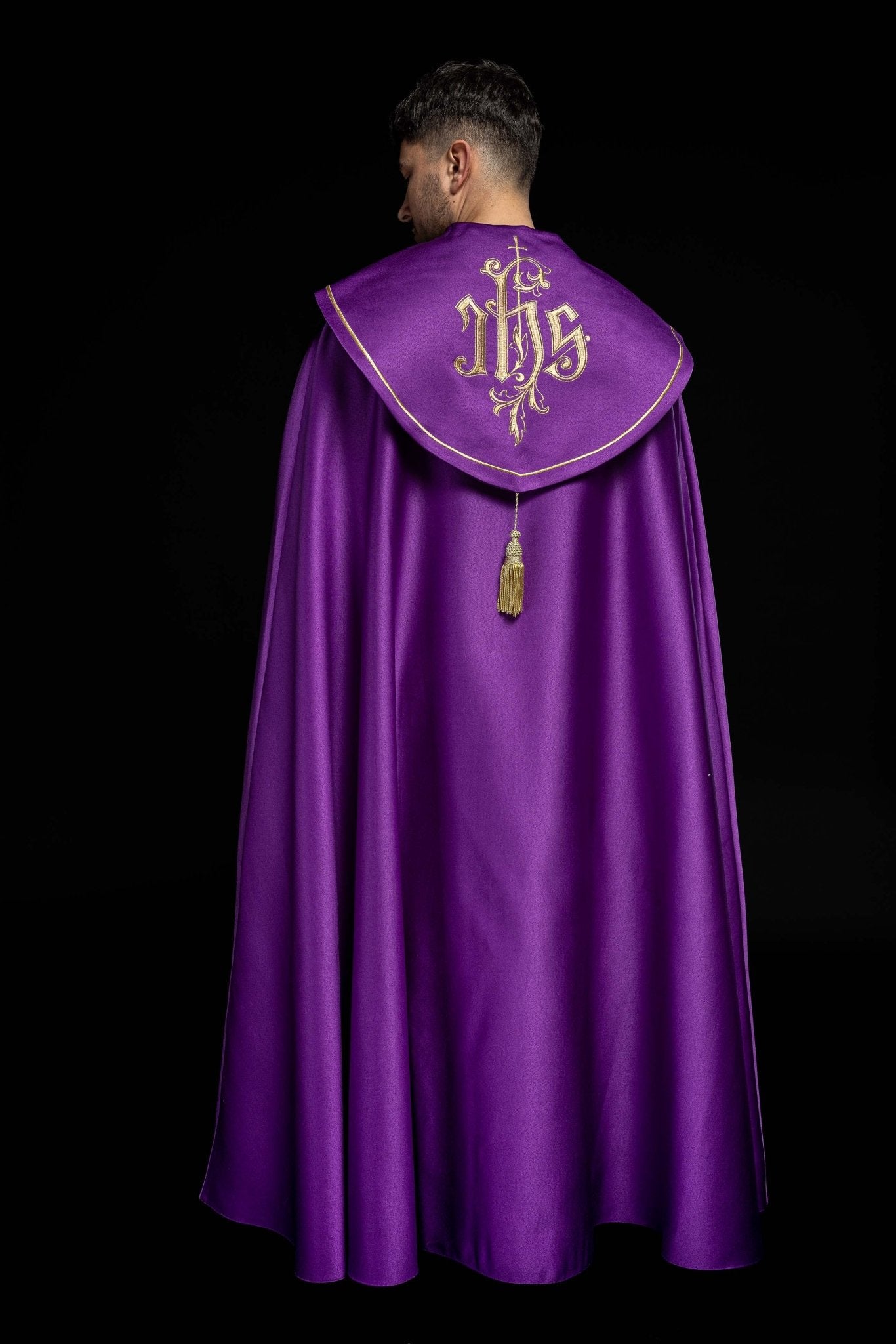 Kapa eucharystyczna monogram IHS Fioletowa