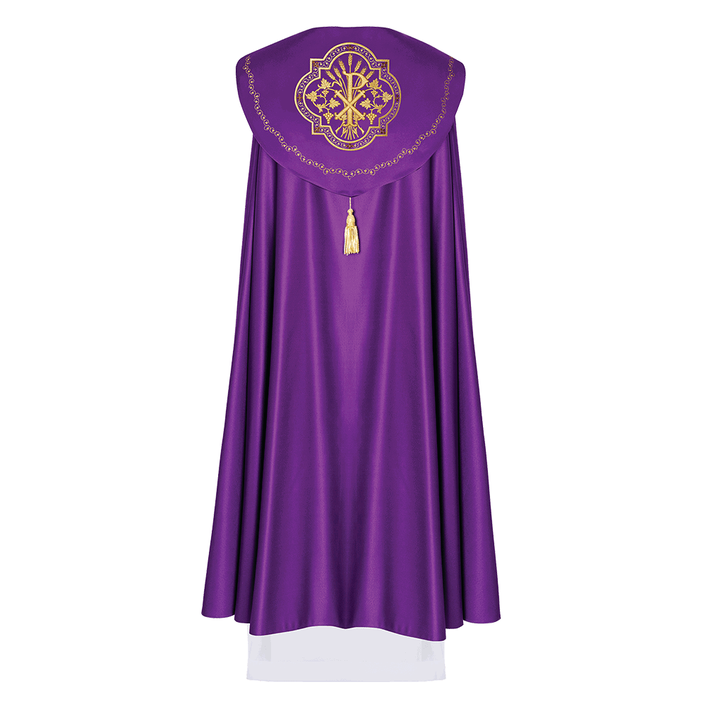 Eucharistic cape monogram PX in purple