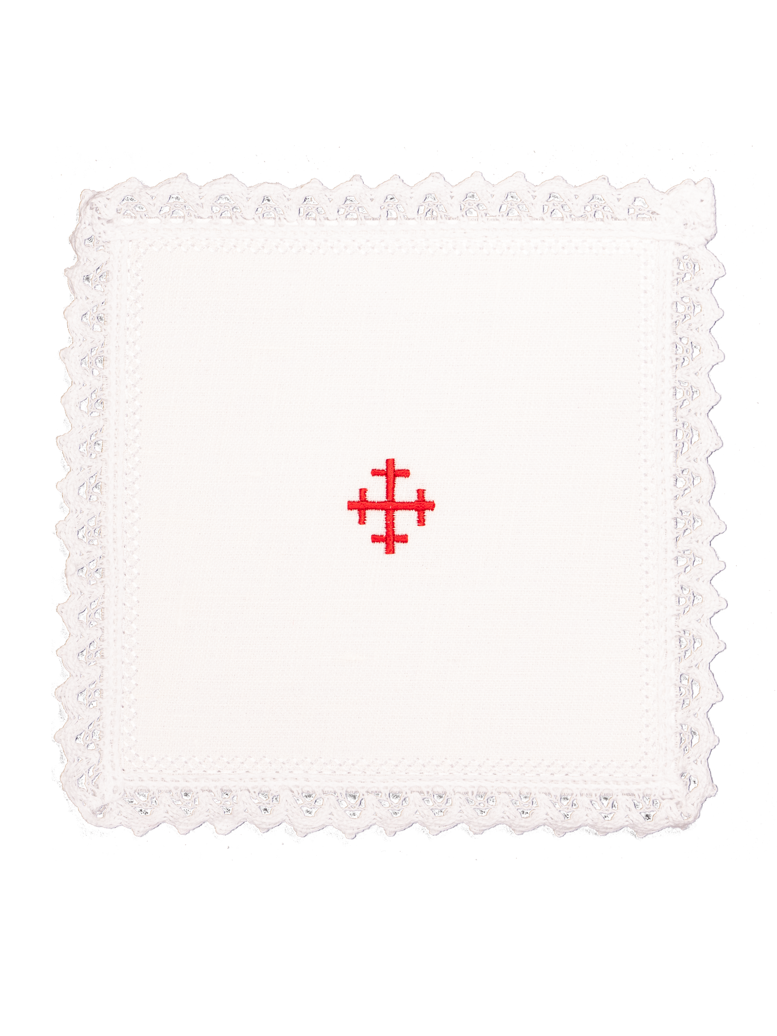 Linen chalice set with eucharistic embroidery cross