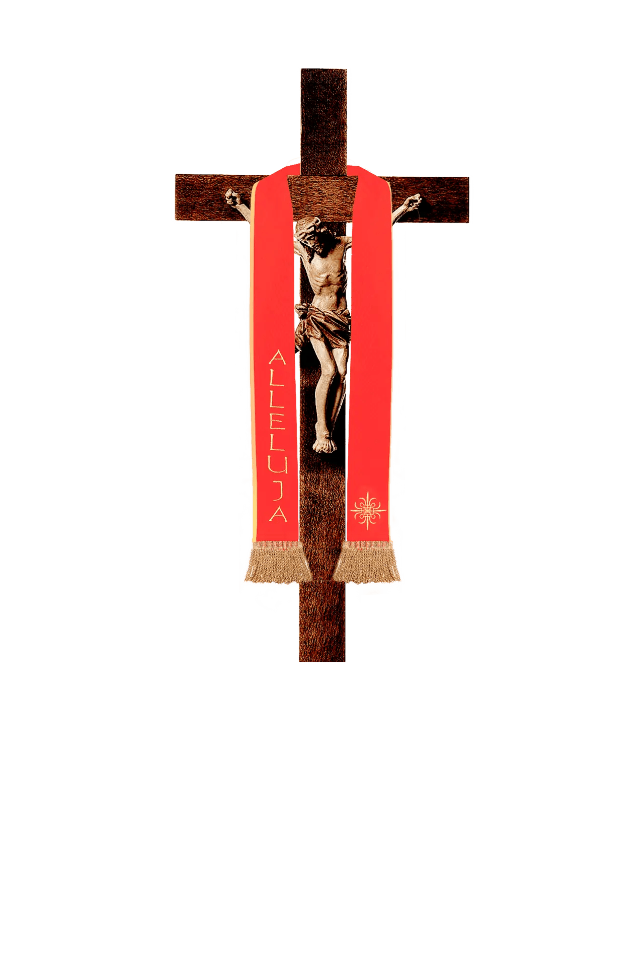 Red stole alleluia for the cross