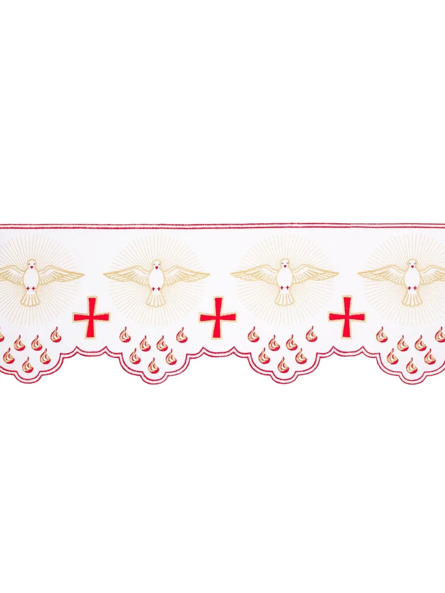 Metre with front embroidery White Dove White