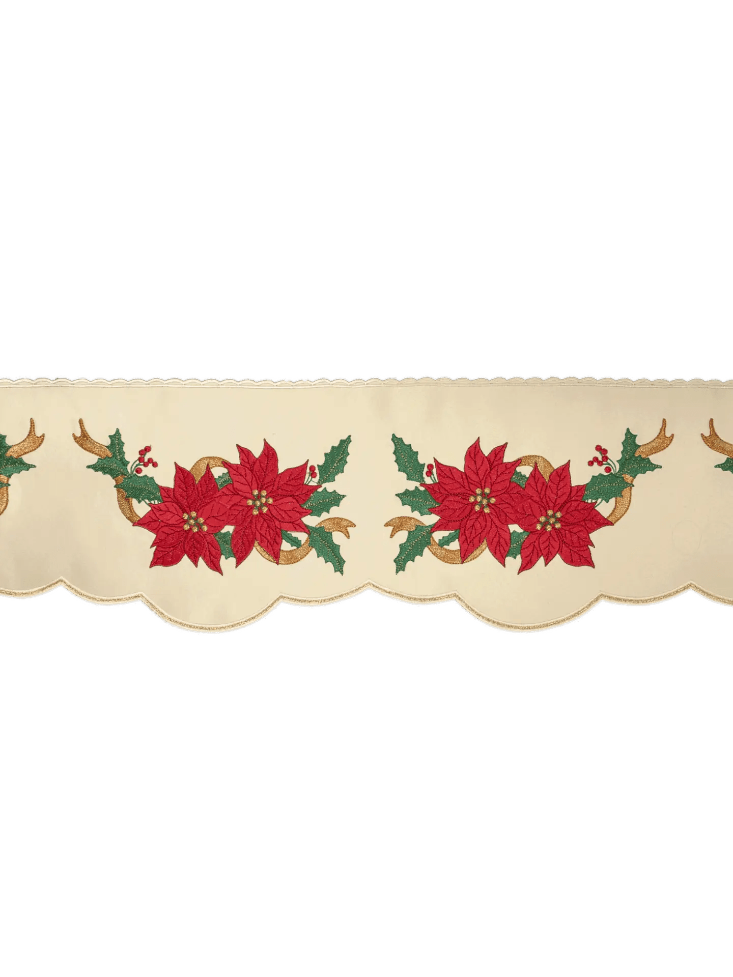 Metre with embroidery front Star of Bethlehem ecru