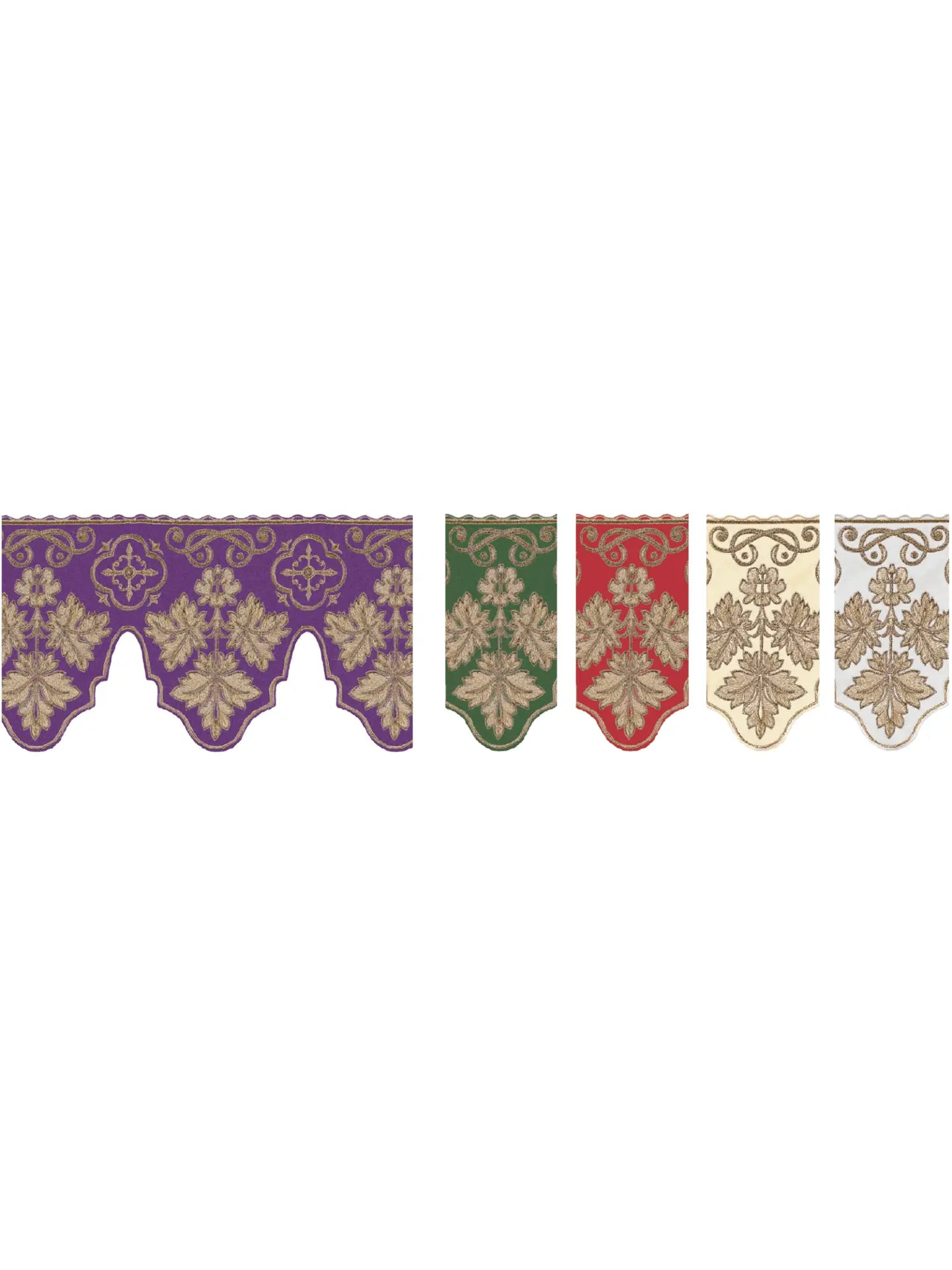 Metre with embroidery front Cross White