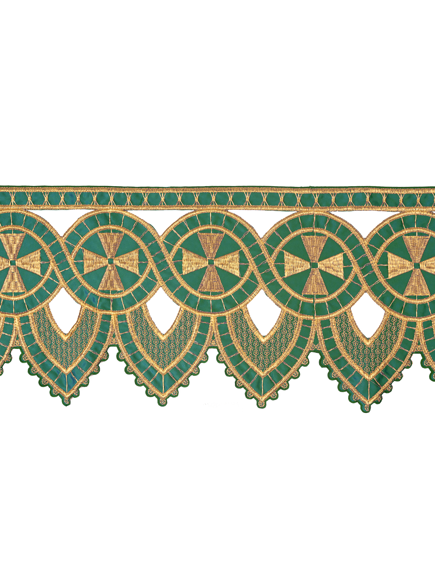 Metre with embroidery front Cross Green