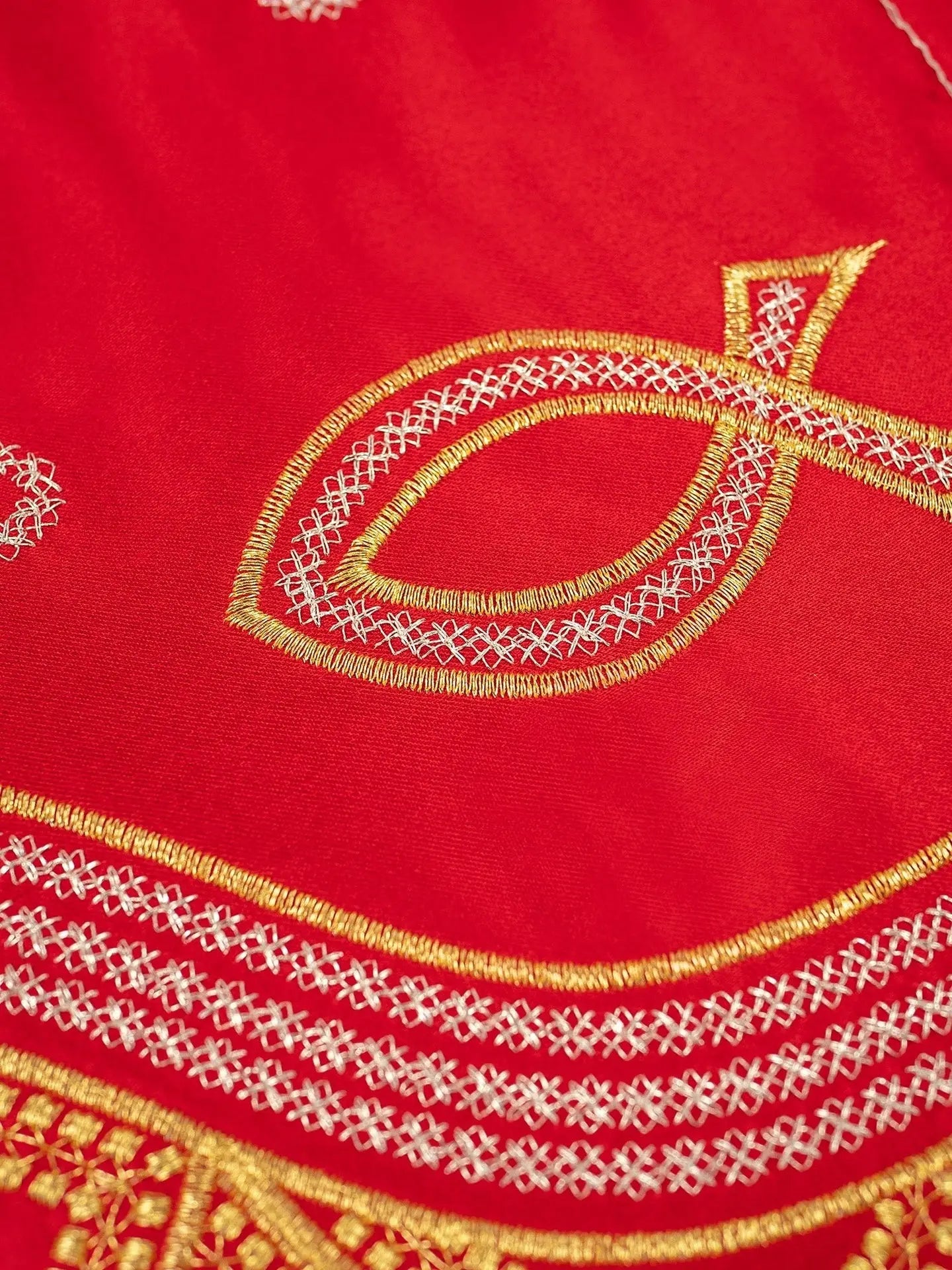 Metre with front embroidery PAX Red