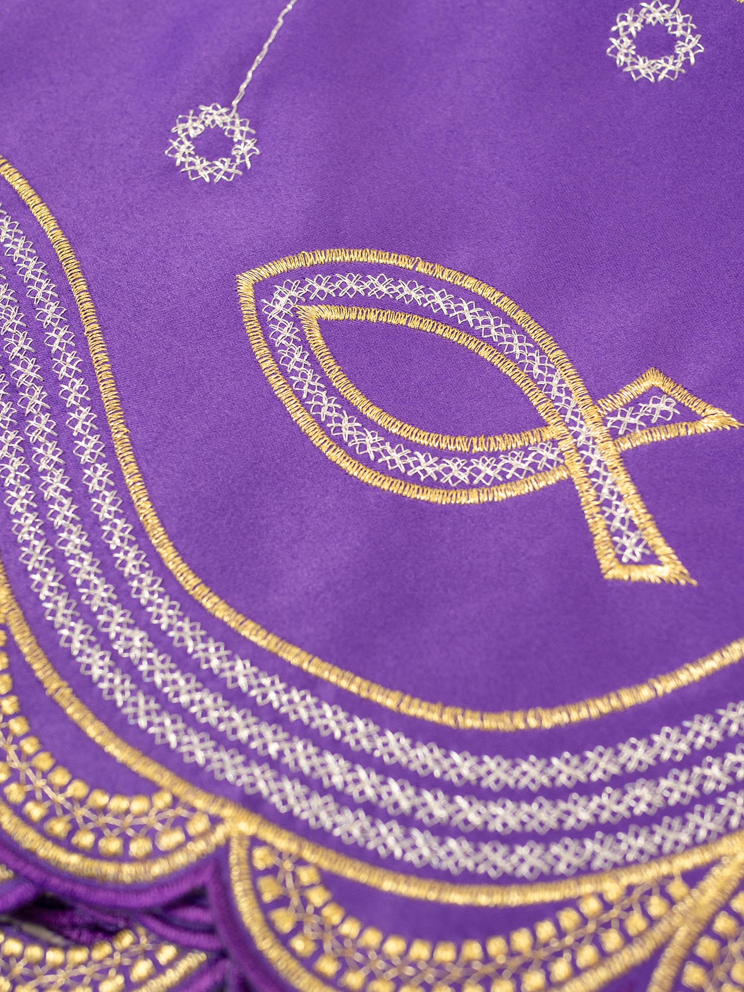 Metre with front embroidery PAX Purple