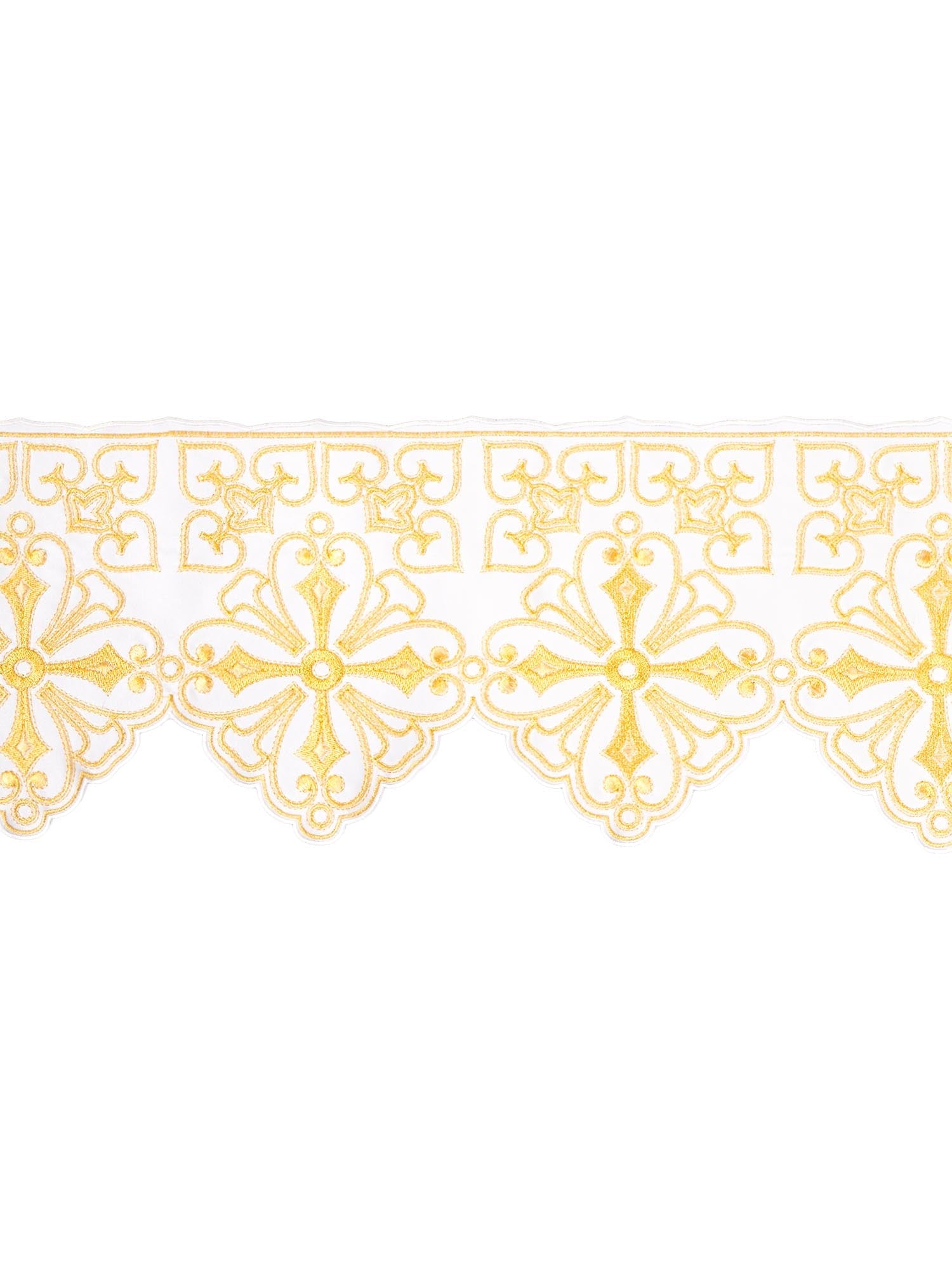 Metre with frontal embroidery Rosette ecru