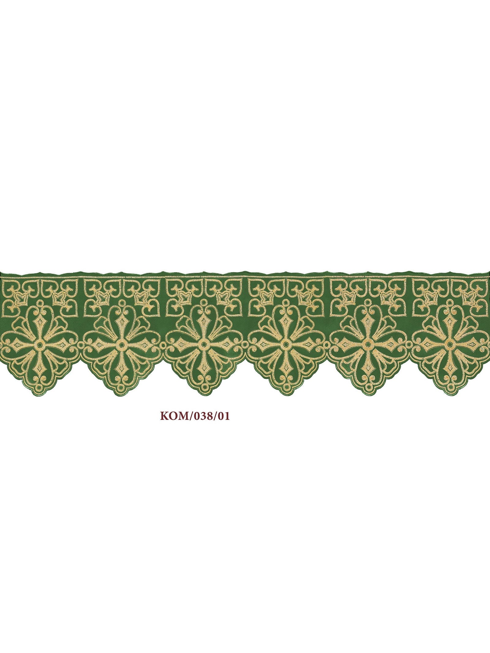 Metre with front embroidery Rosette Green