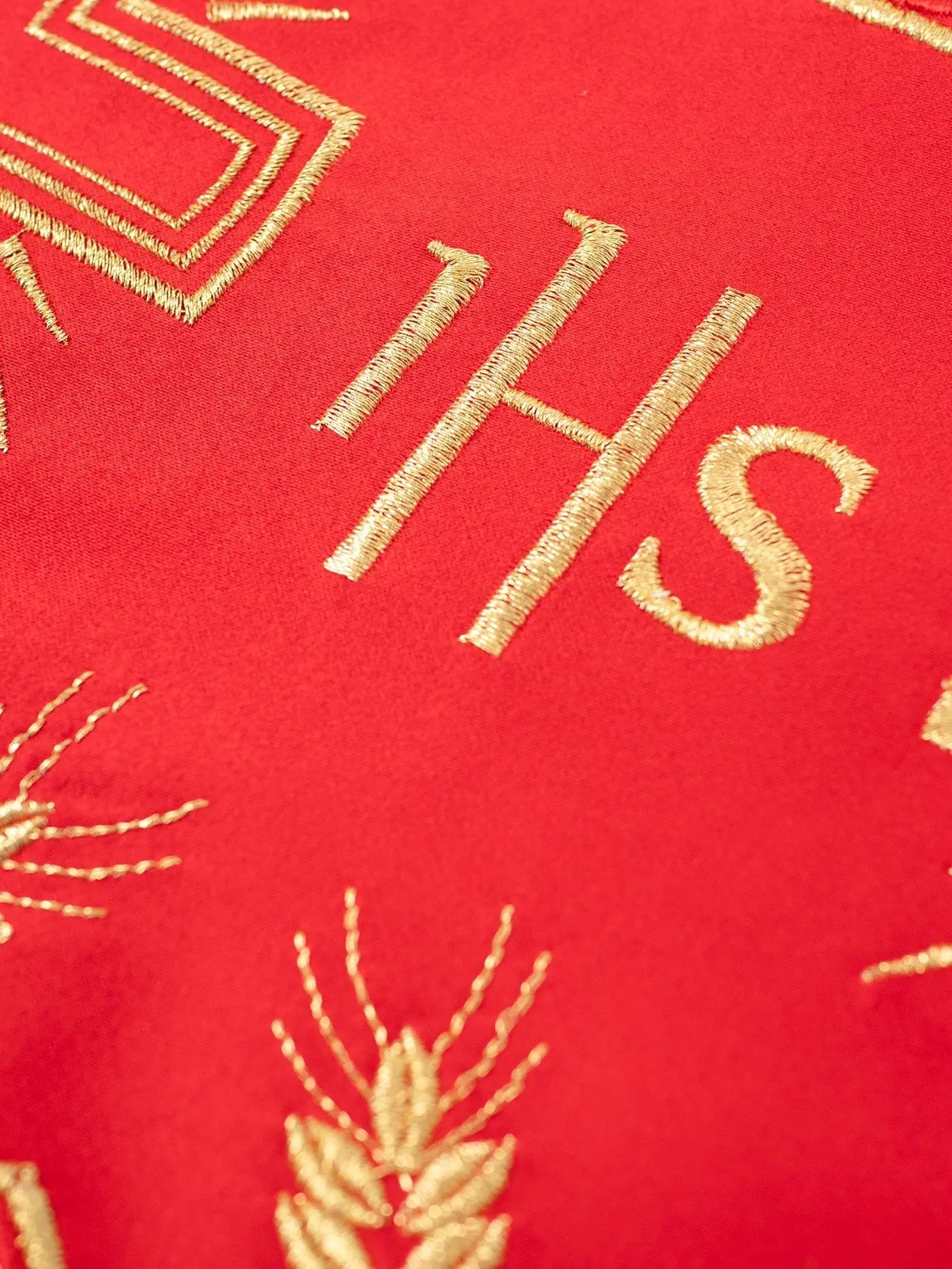 Metre with IHS monogram in green with cross motif