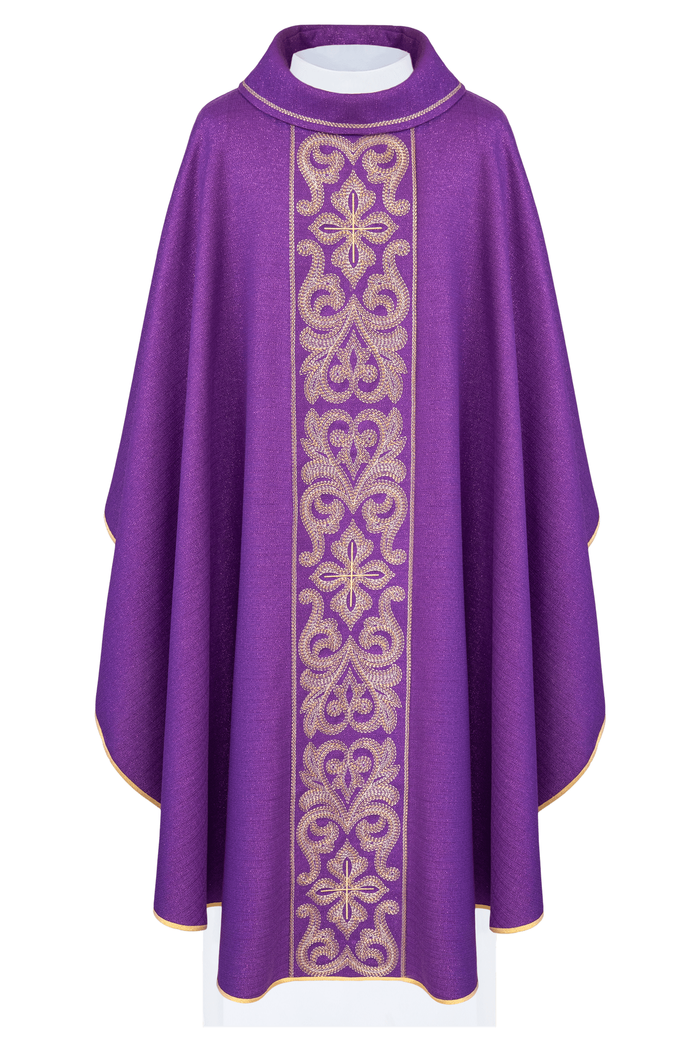 Chasuble richly embroidered with crosses Purple