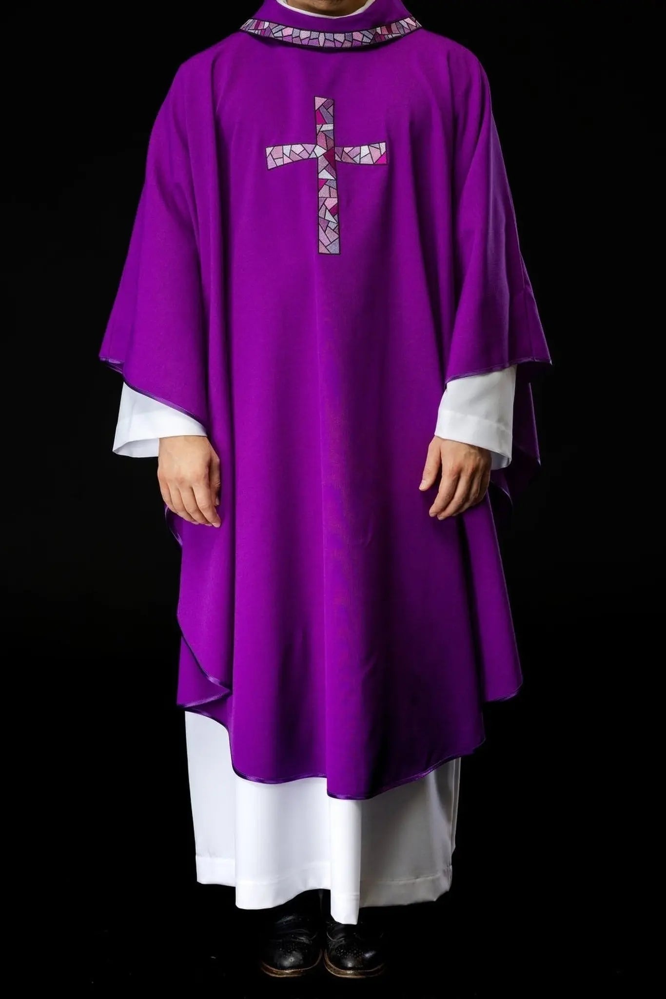 Chasuble Purple with Cross Mosaic