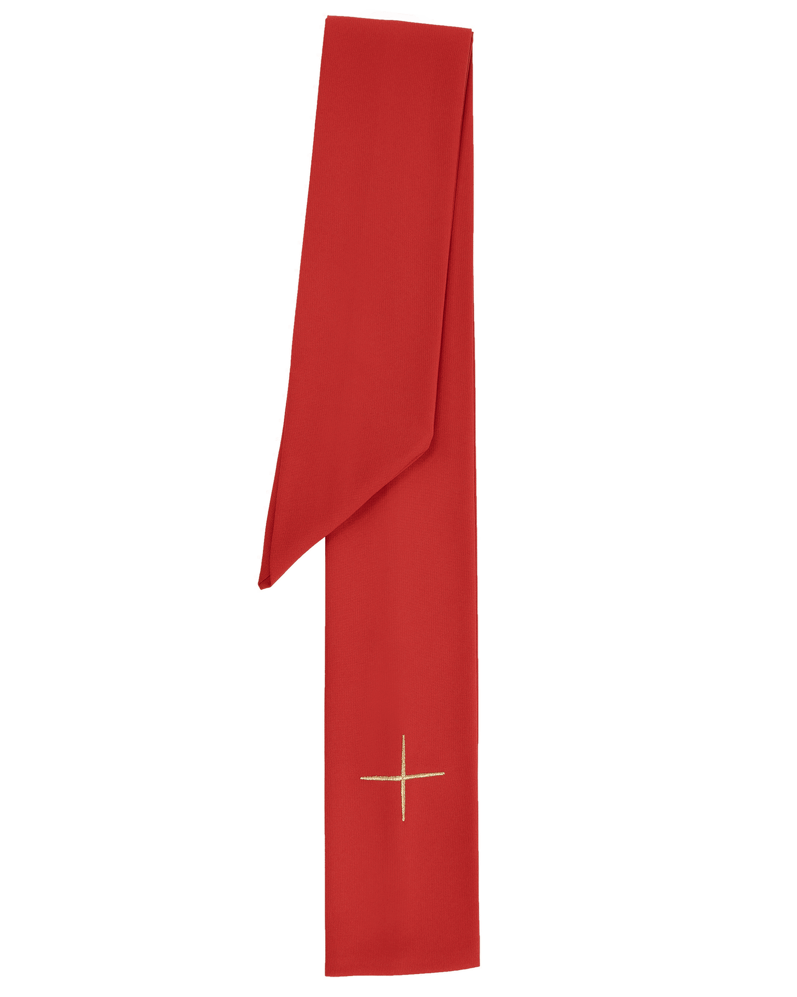 Alpha and Omega embroidered chasuble Red Gold piping