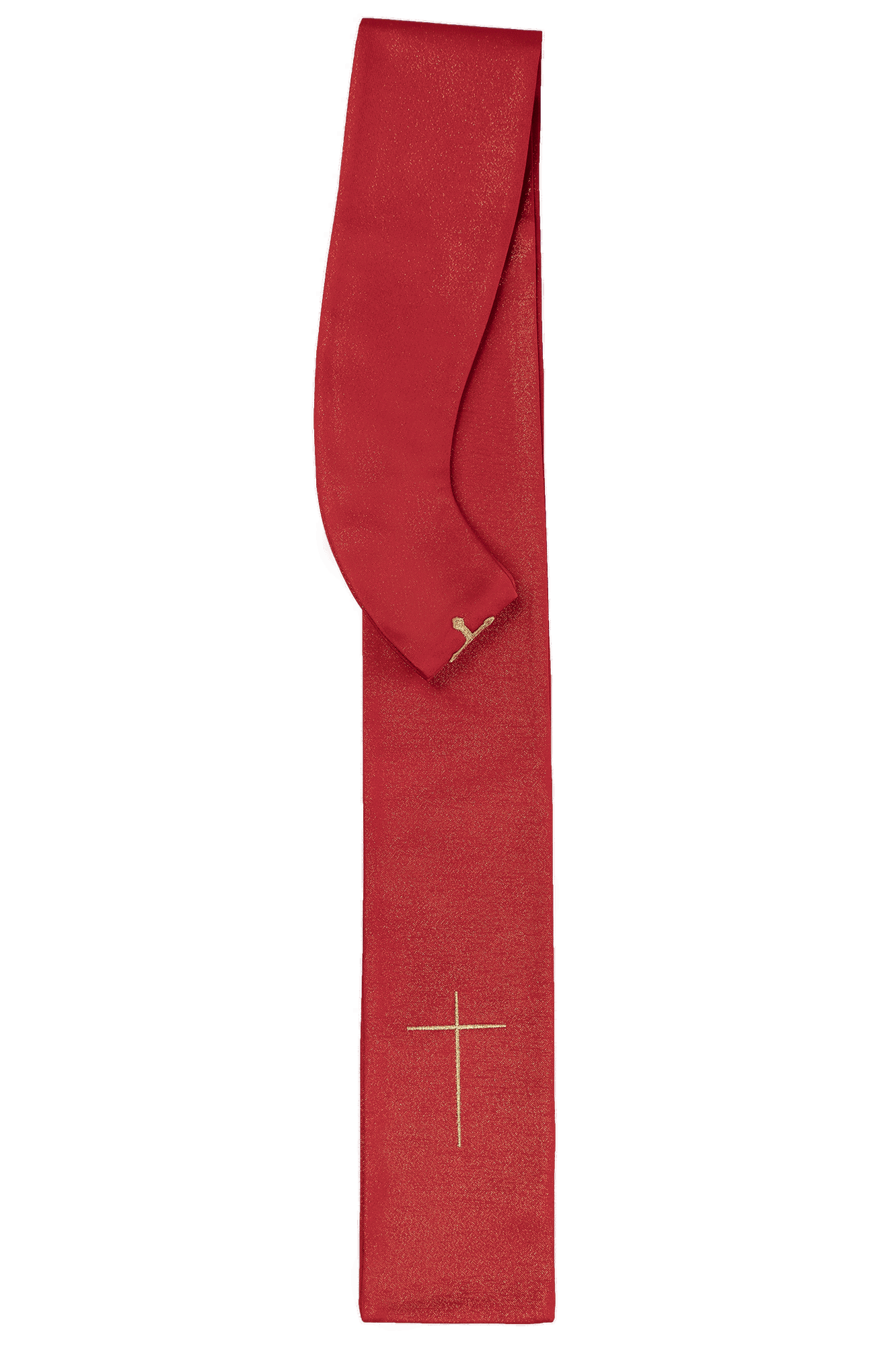 Embroidered Red Chasuble with Small Cross and Ornaments