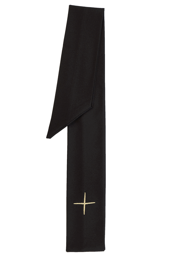 IHS embroidered chasuble Black