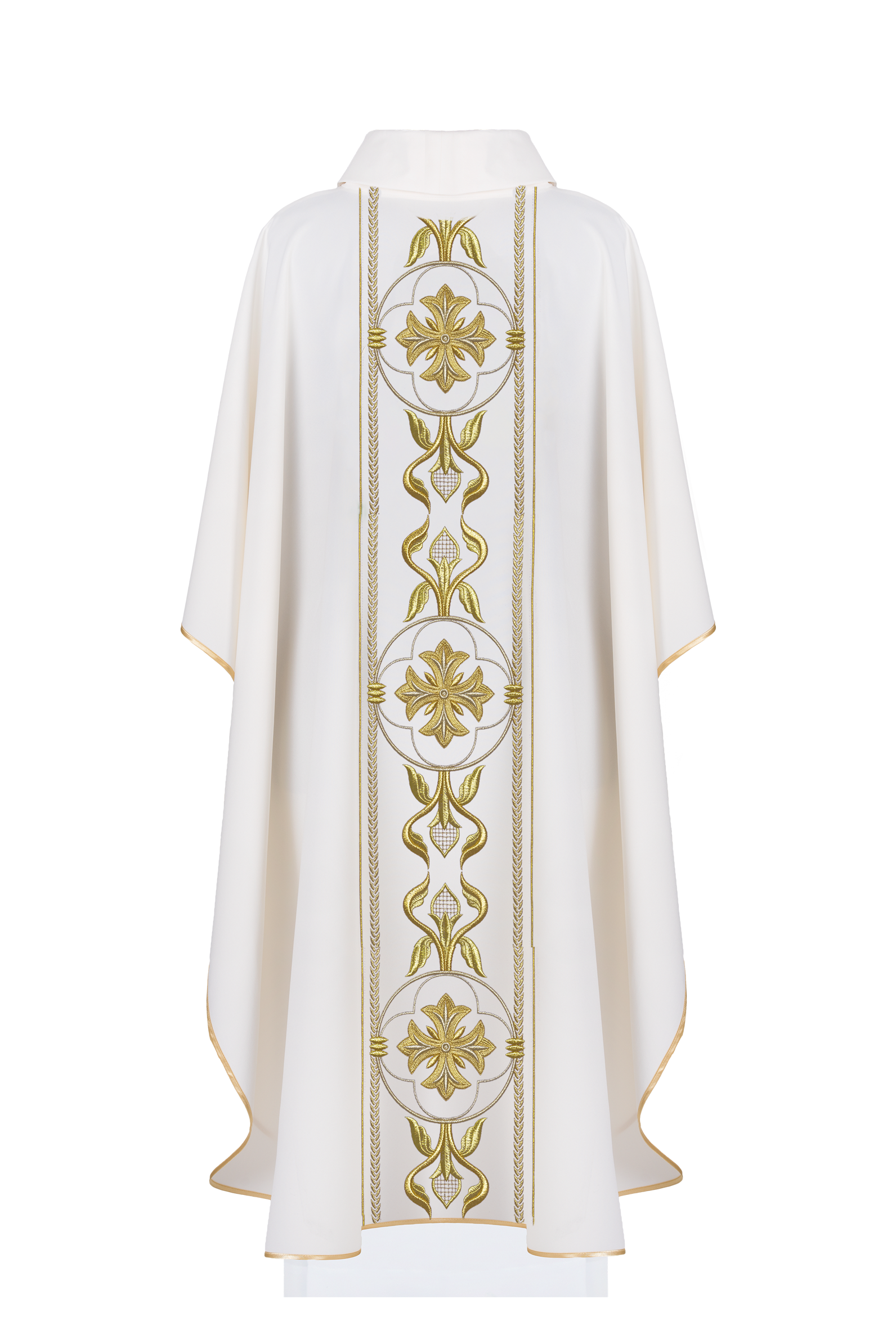 Embroidered cross ecru chasuble