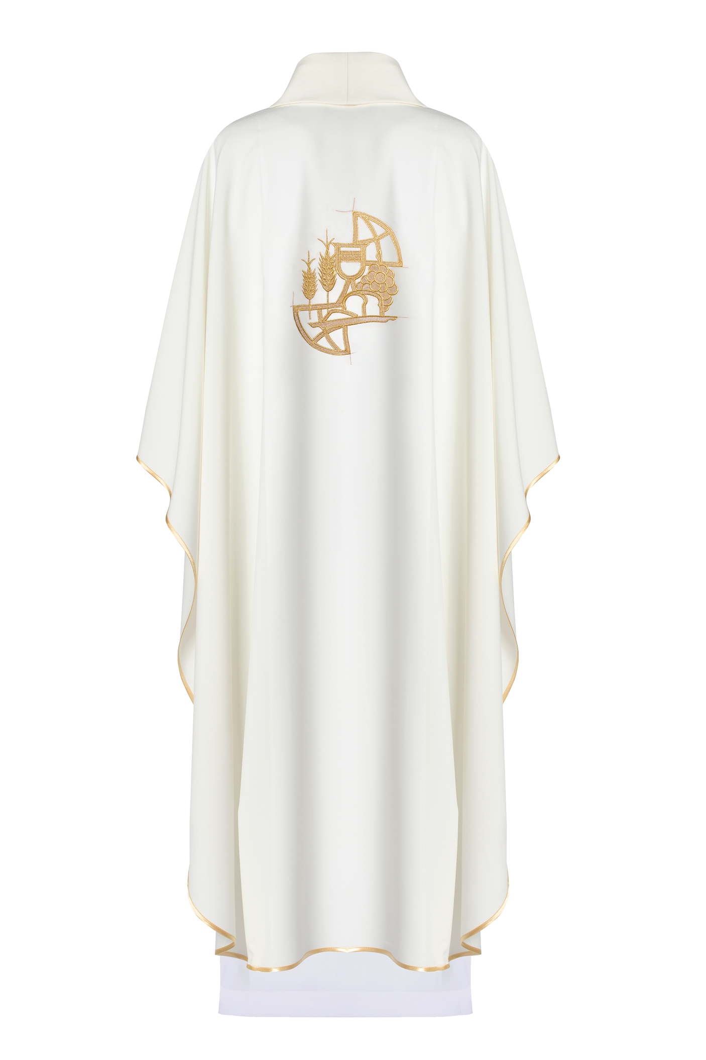 Embroidered cross ecru chasuble