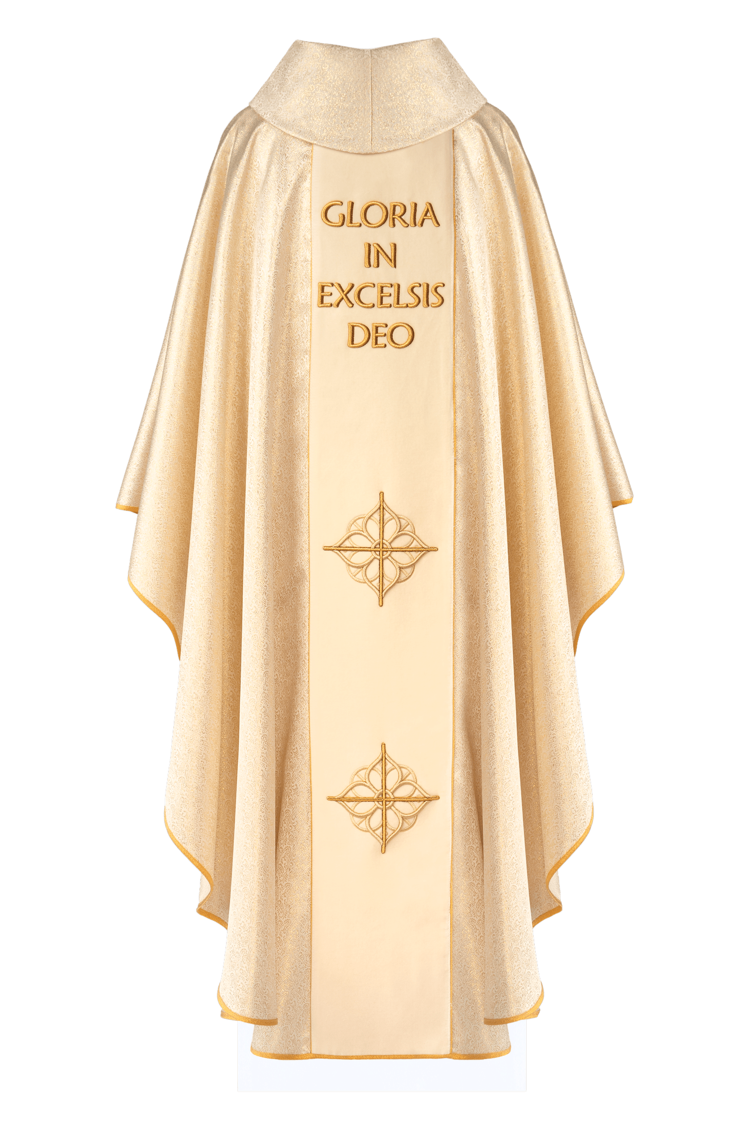 Embroidered chasuble with the image of the Holy Family on gold fabric