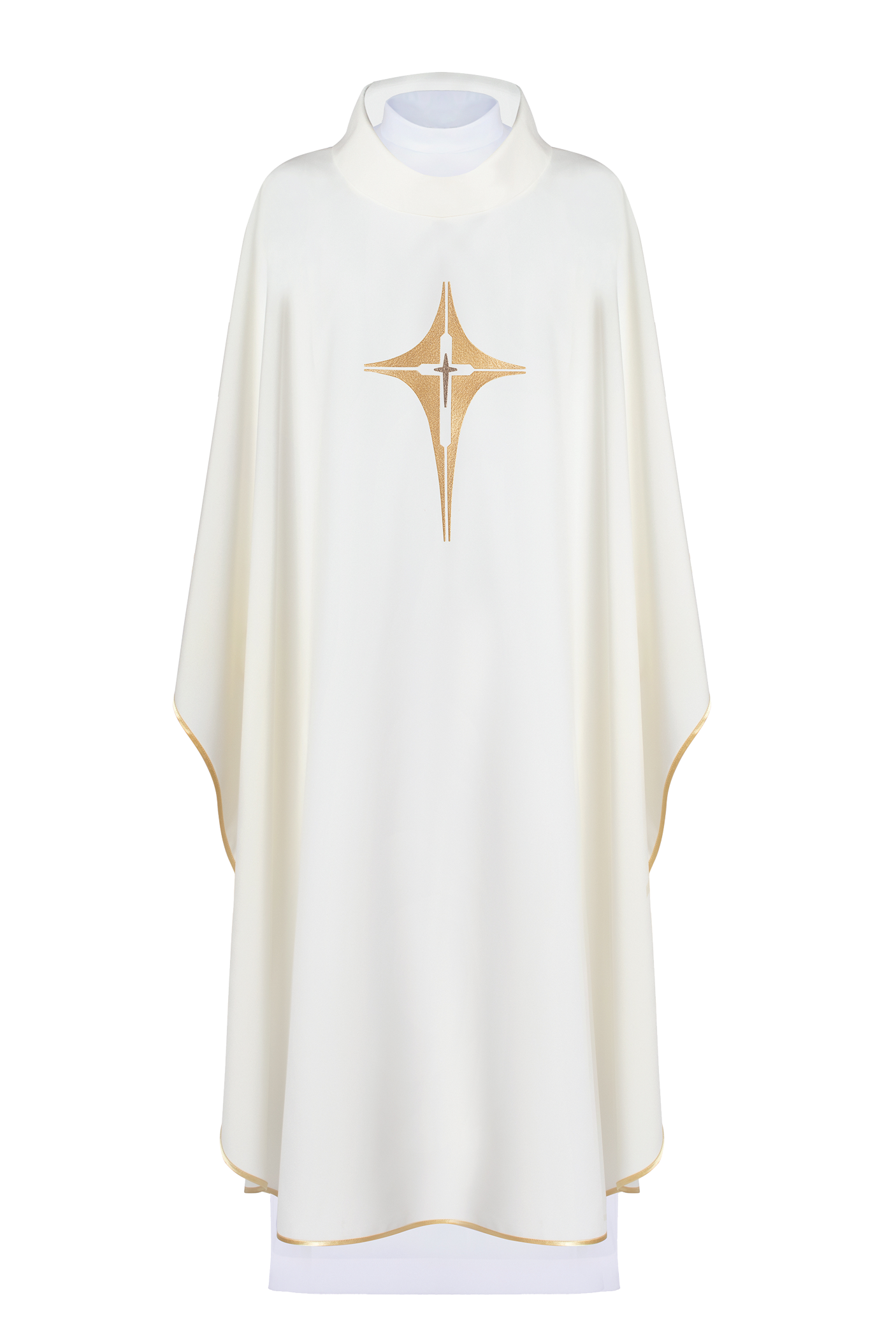 Embroidered chasuble with cross design