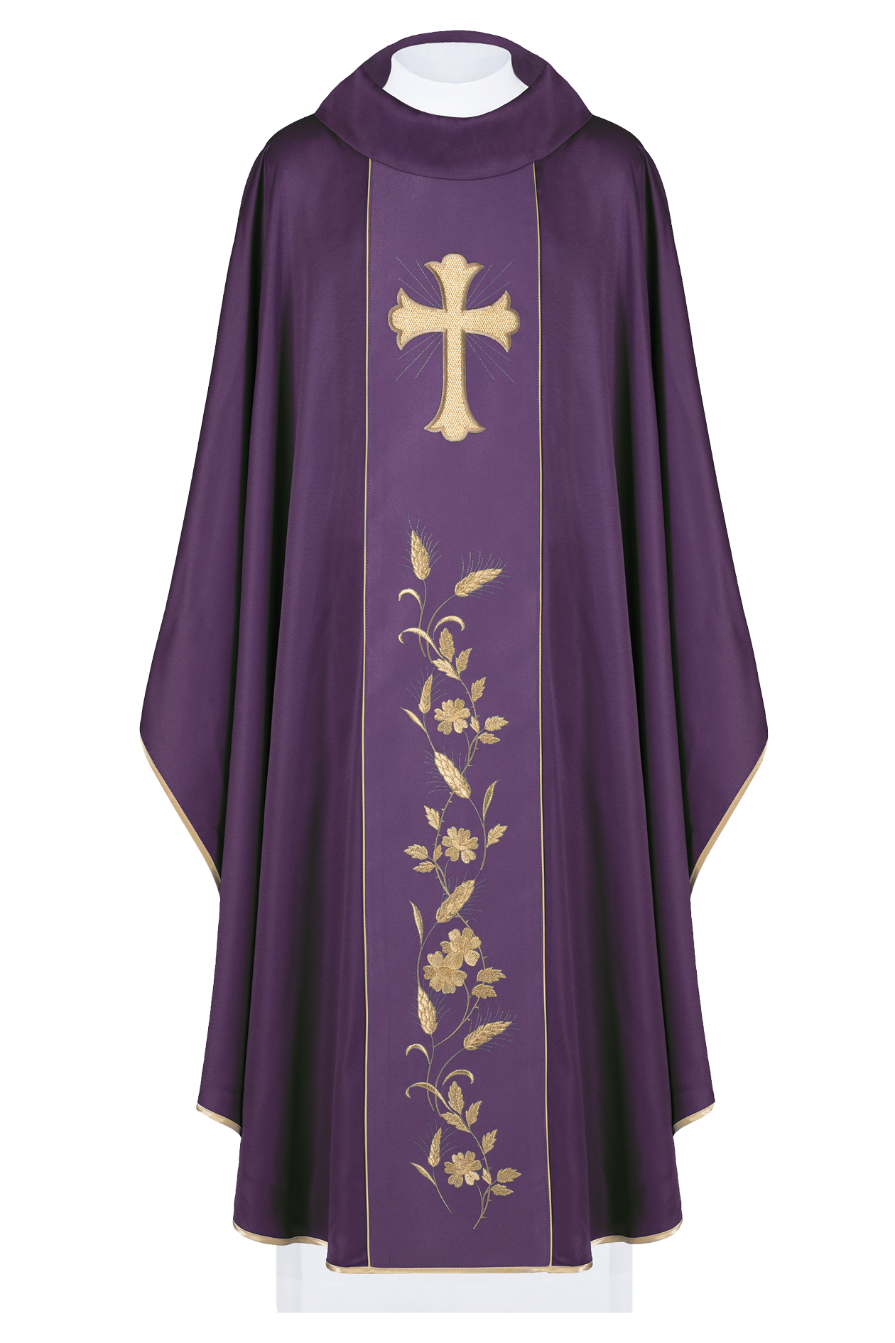 Chasuble Cross and ears in Purple