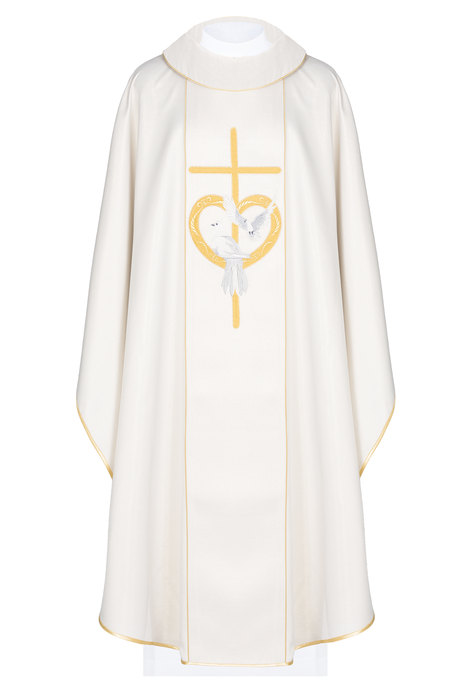 Wedding chasuble in the colour ecru